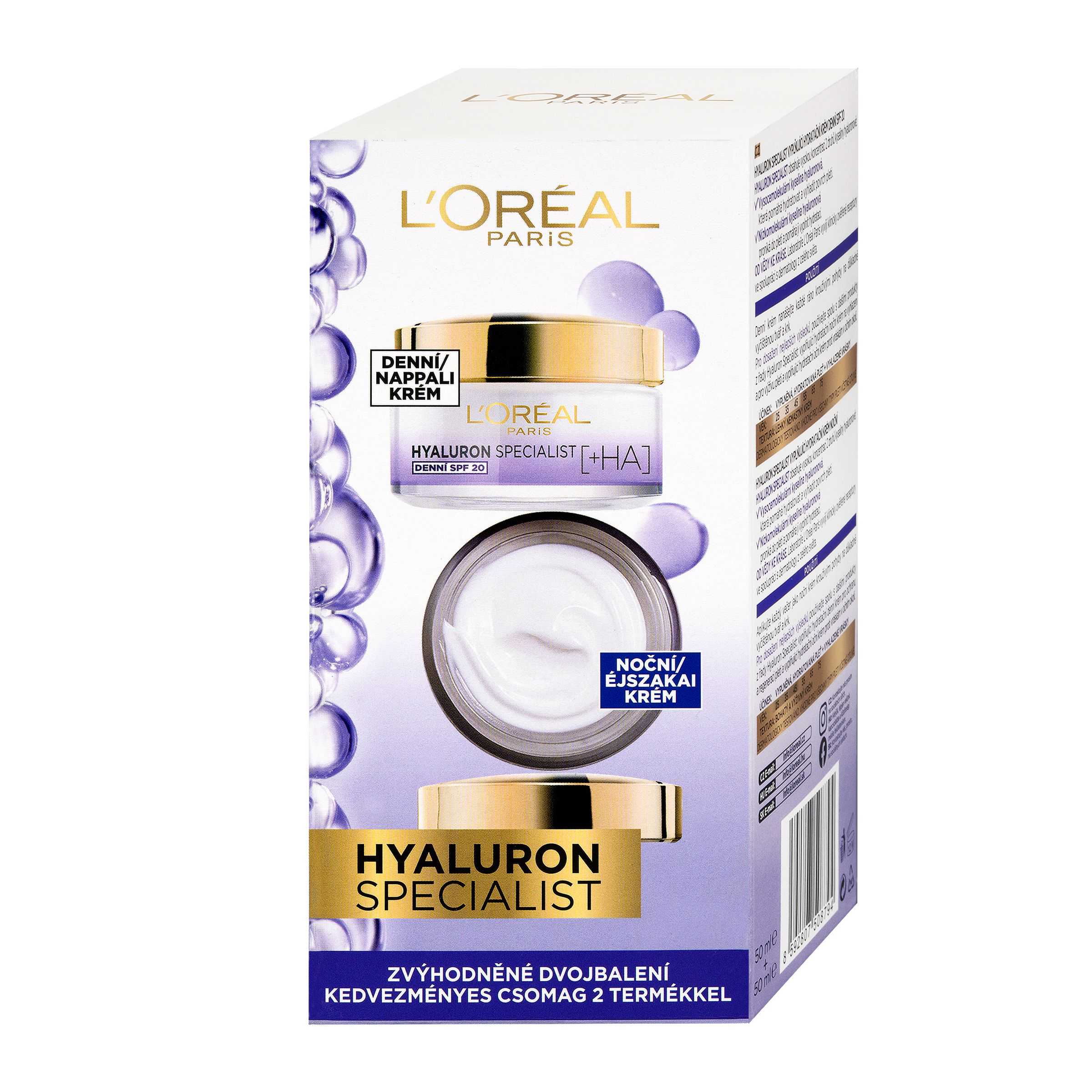 Drogerie a kosmetika - L´oréal DEX Hyaluron Specialist duopack 2x50ml