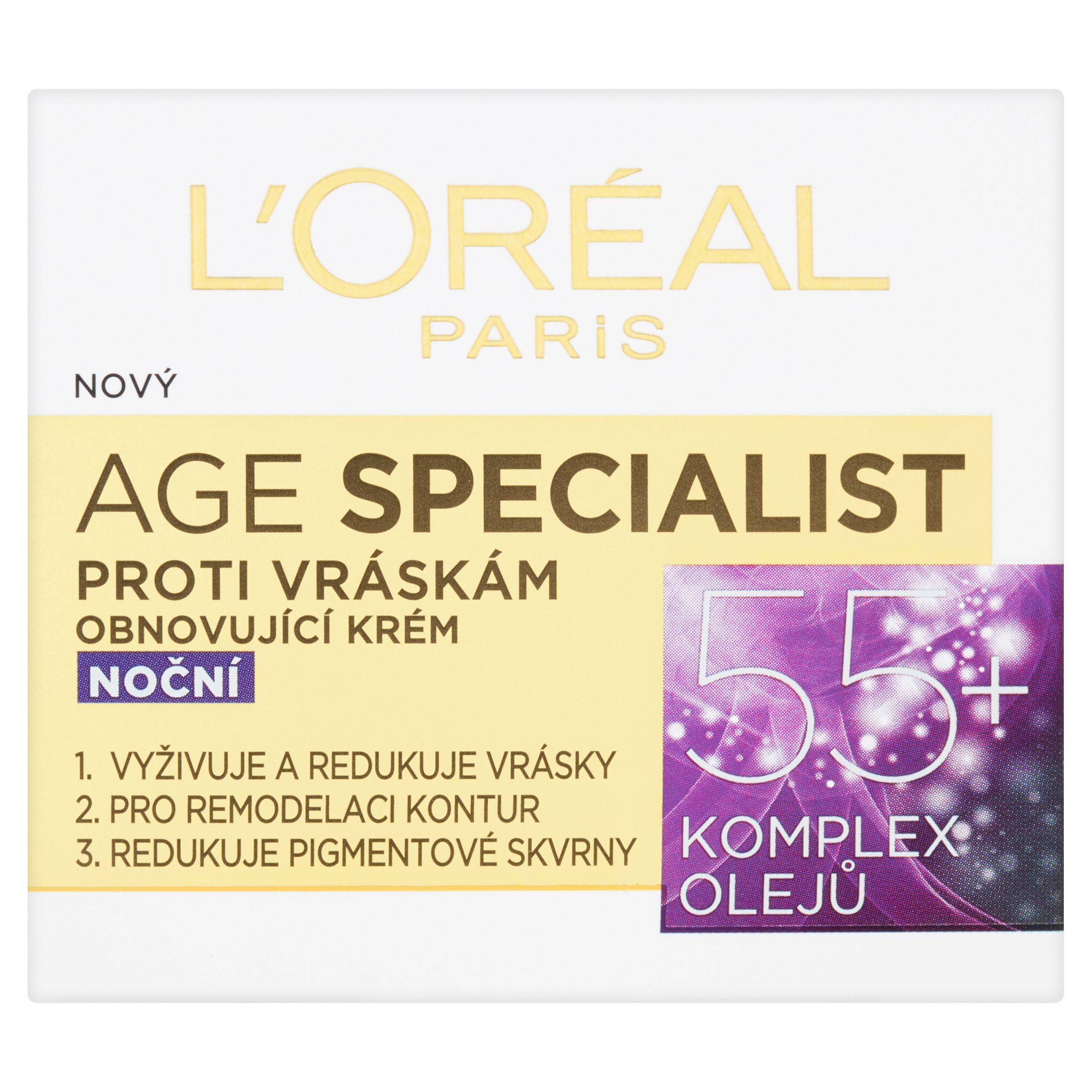 Drogerie a kosmetika - L'Oréal Paris Age Specialist obnovující noční krém proti vráskám 50 ml
