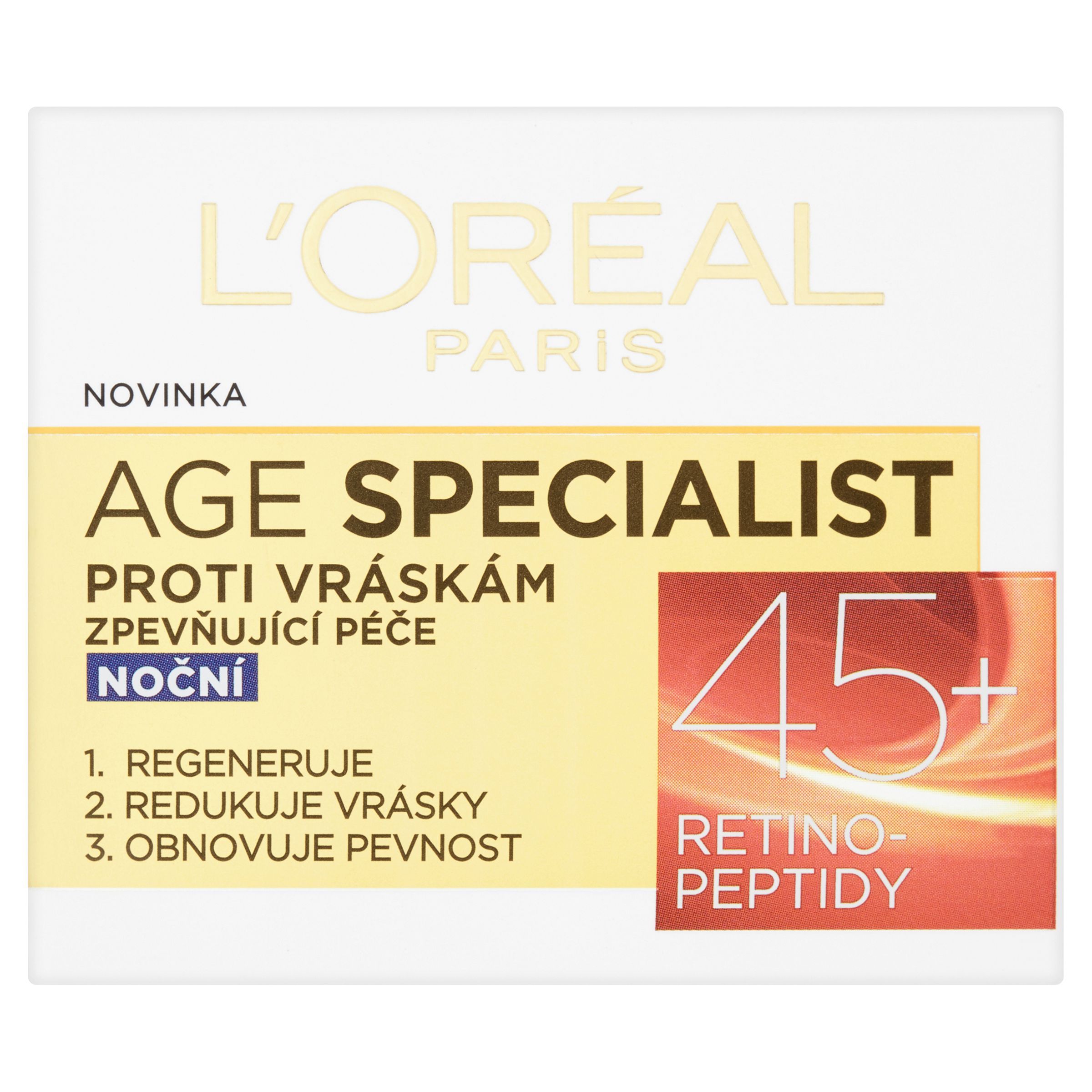 Drogerie a kosmetika - L'Oréal Paris Age Specialist zpevňující noční krém proti vráskám 50 ml