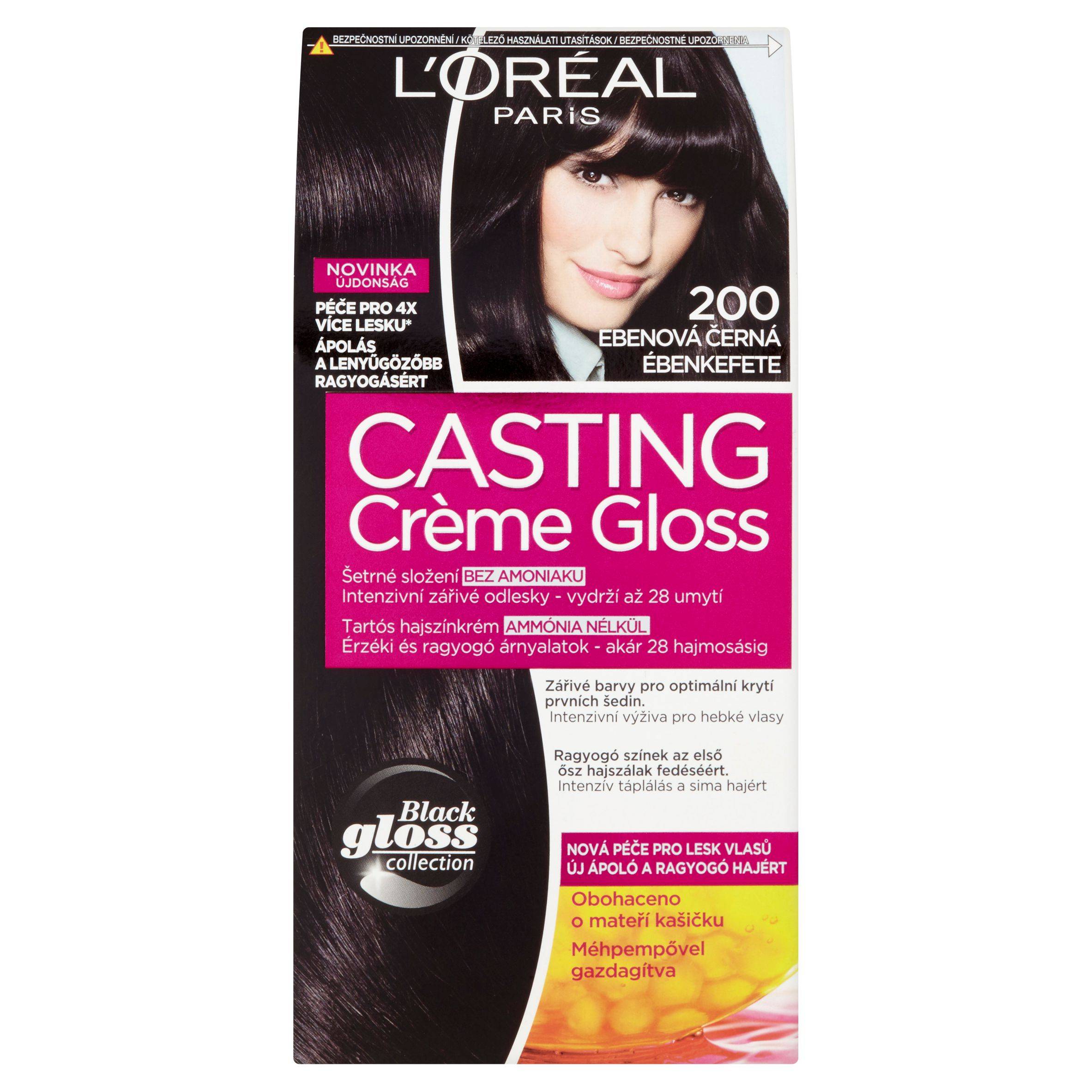 Drogerie a kosmetika - L'Oréal Paris Casting Crème Gloss ebenová černá 200 160 ml