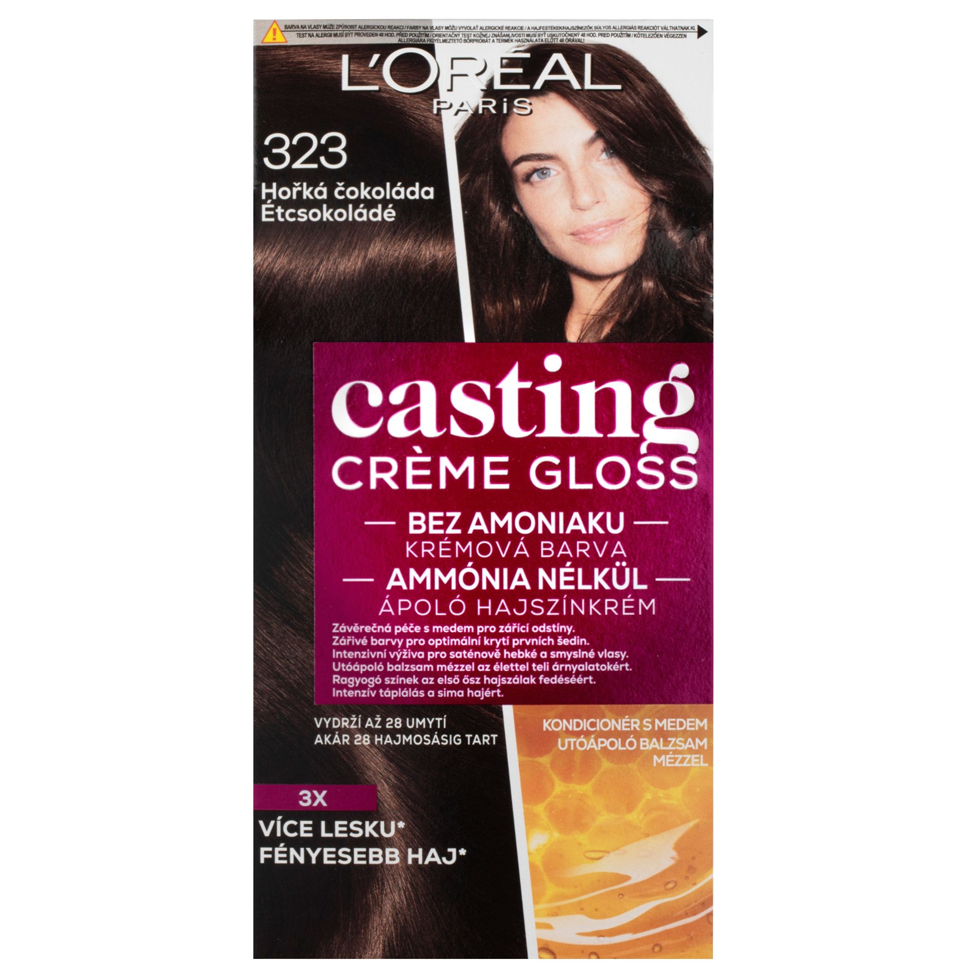 Drogerie a kosmetika - L'Oréal Paris Casting Crème Gloss hořká čokoládová 323 160 ml