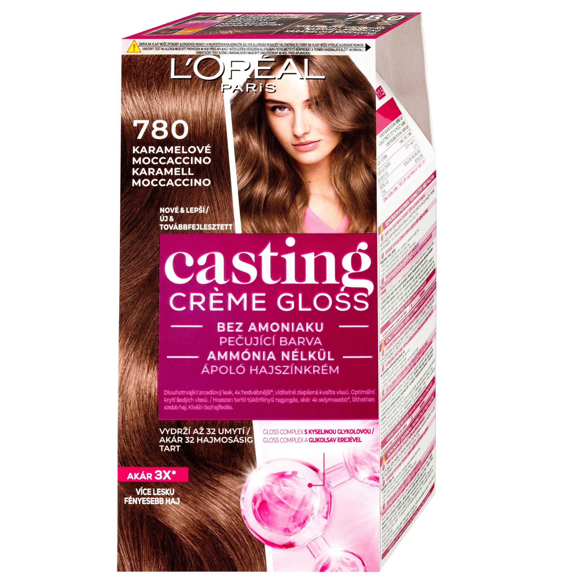 Drogerie a kosmetika - L'Oréal Paris Casting Crème Gloss karamelové moccaccino 780, 180 ml