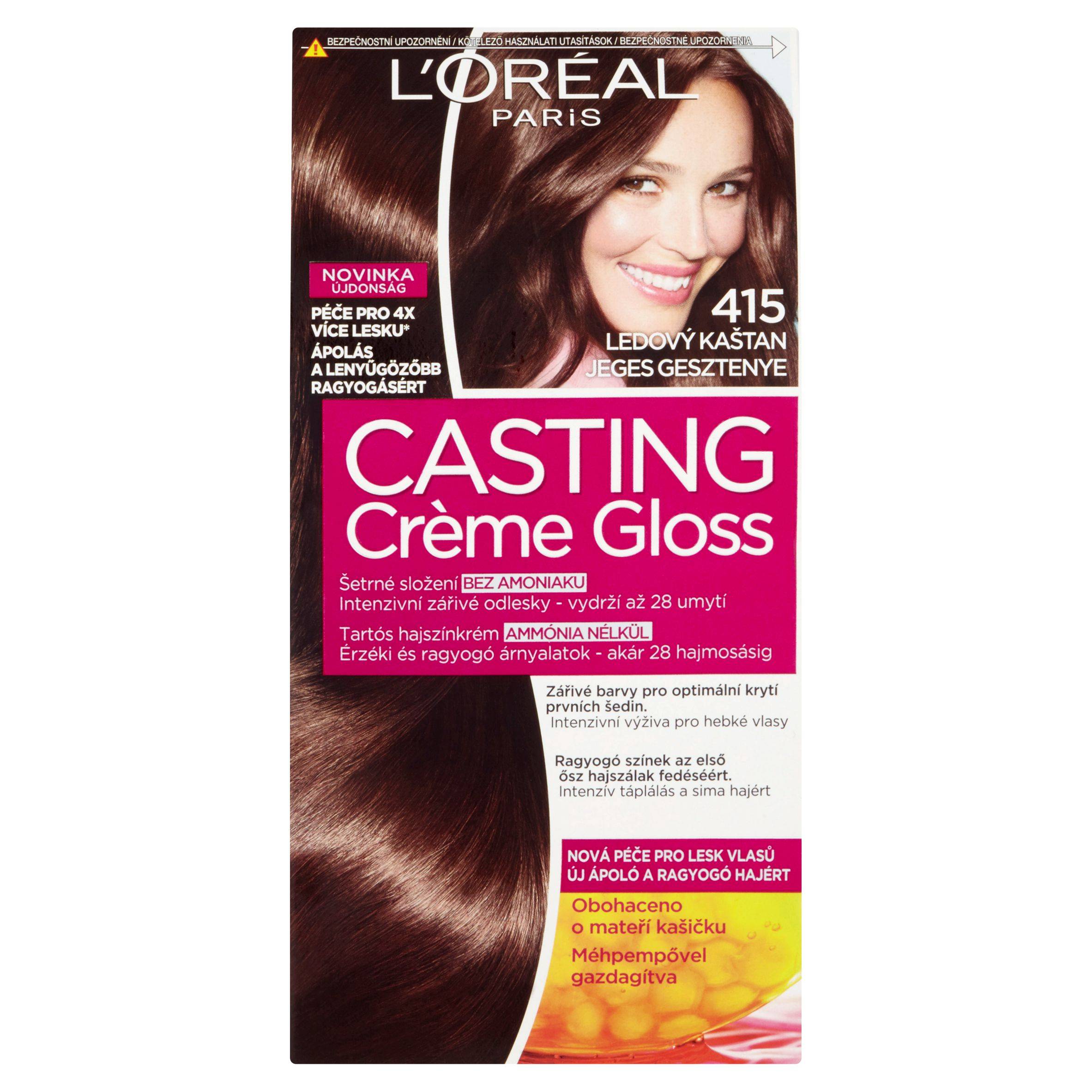 Drogerie a kosmetika - L'Oréal Paris Casting Crème Gloss ledový kaštan 415 160 ml
