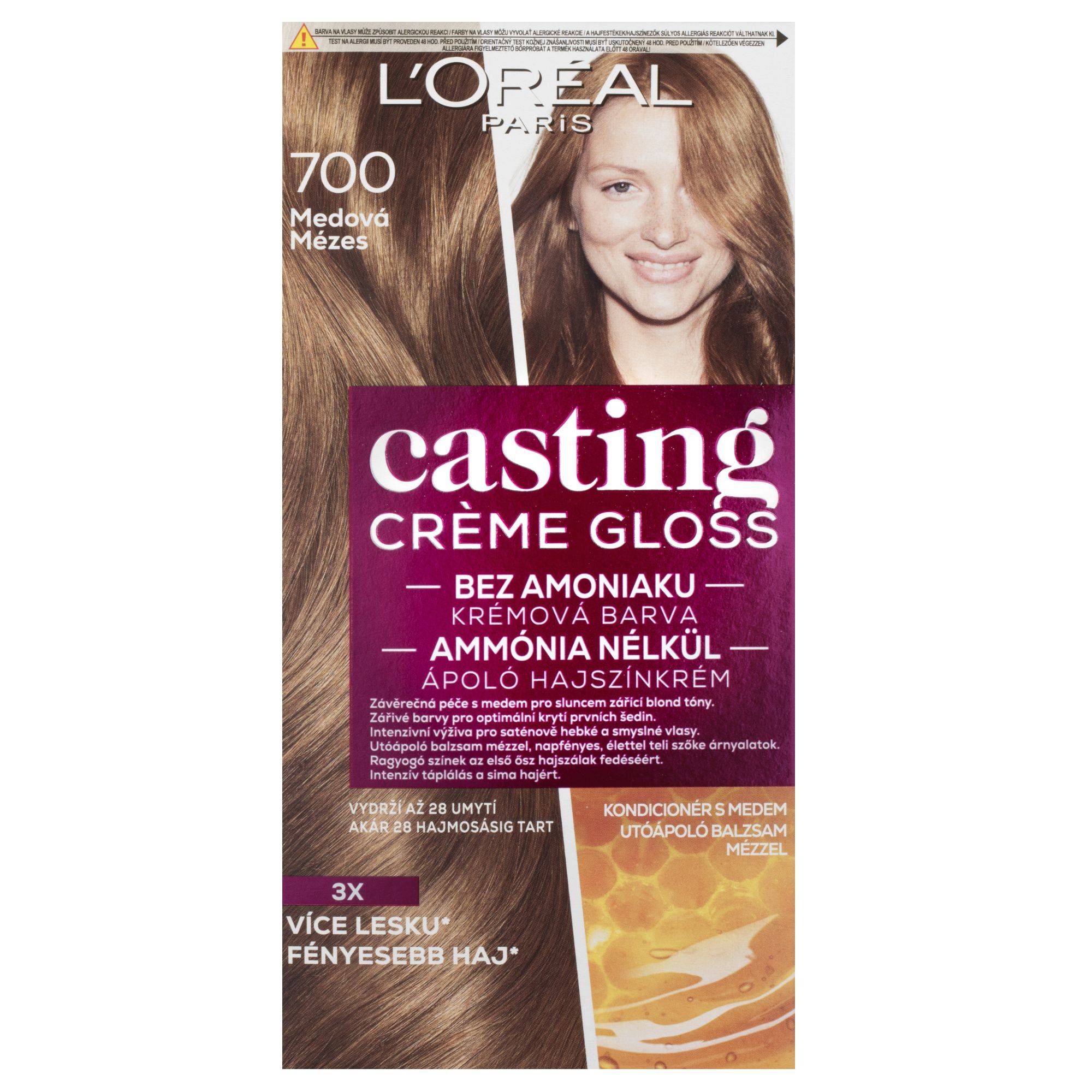 Drogerie a kosmetika - L'Oréal Paris Casting Crème Gloss medová blond 700, 180 ml