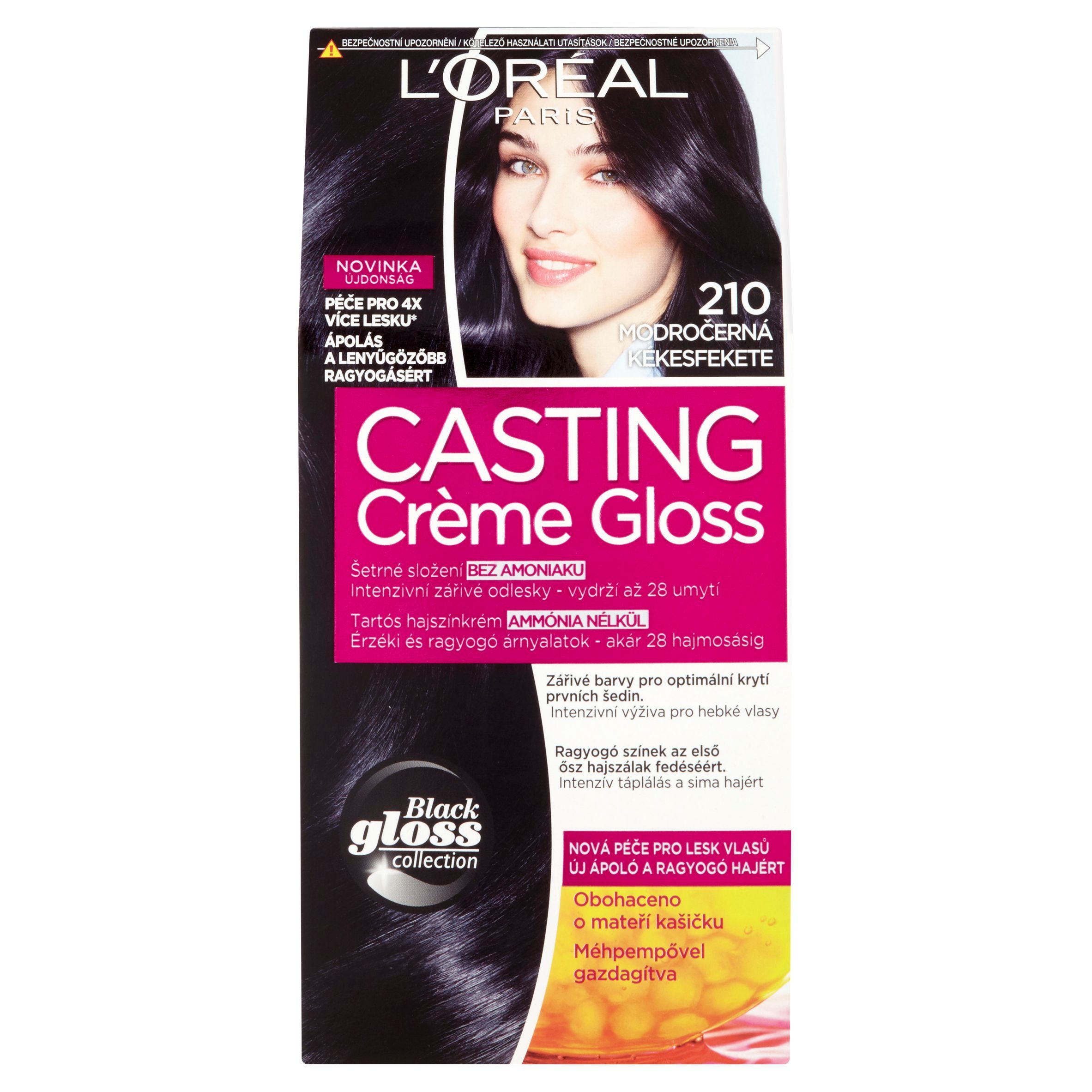Drogerie a kosmetika - L'Oréal Paris Casting Crème Gloss modročerná 210 160 ml