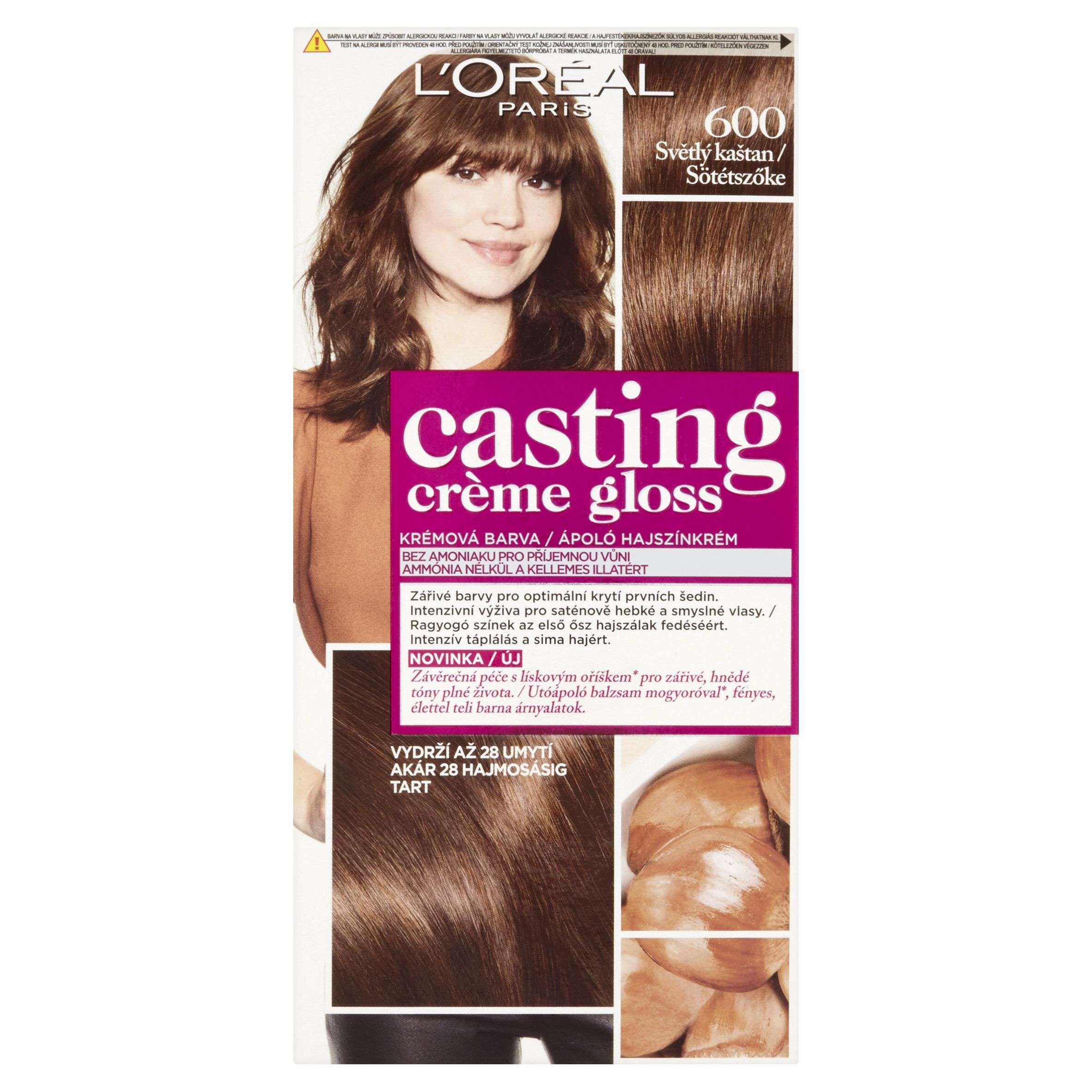 Drogerie a kosmetika - L'Oréal Paris Casting Creme Gloss semipermanentní barva na vlasy 600 světlý kaštan