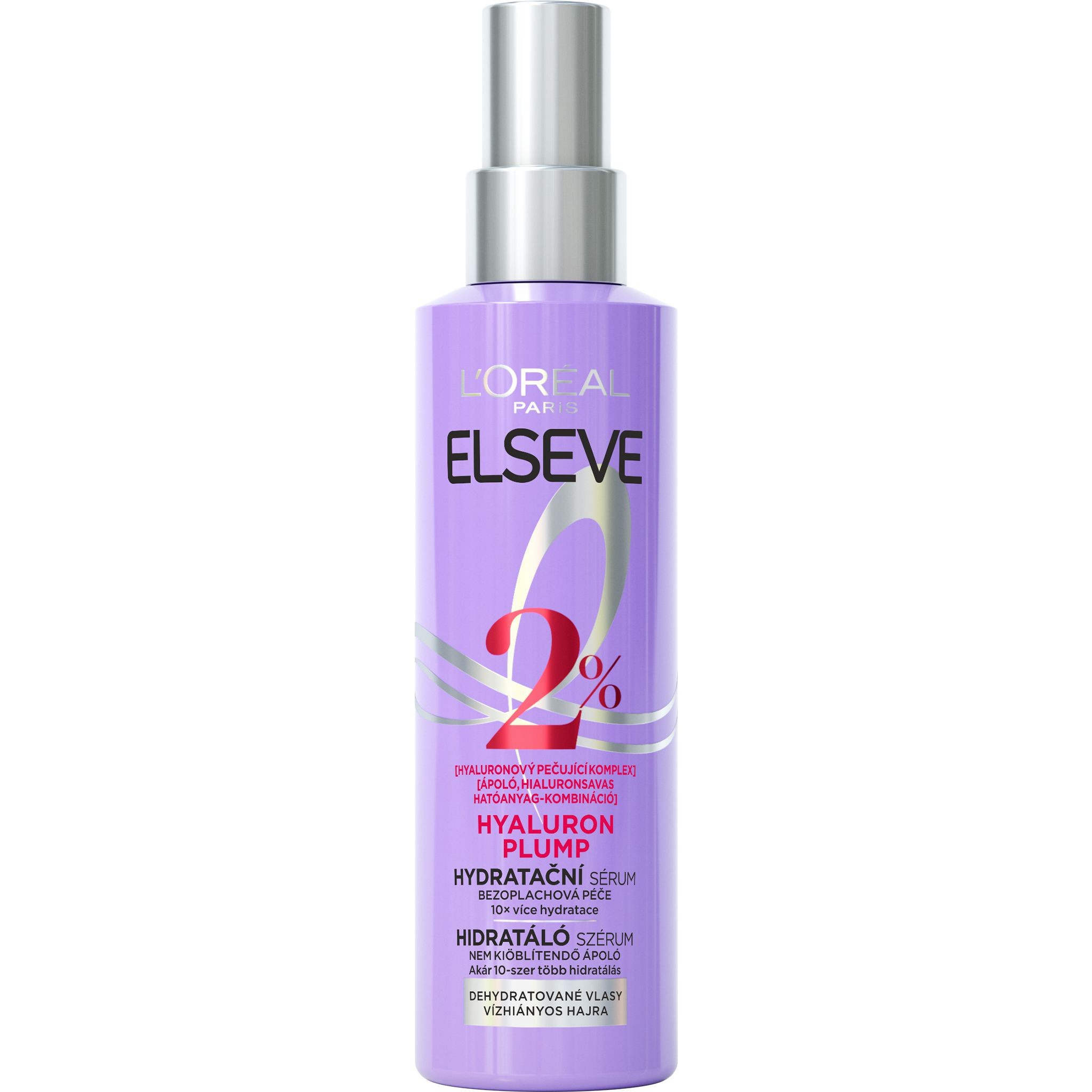 Drogerie a kosmetika - L'Oréal Paris Elseve Hyaluron Plump Hydratační sérum s 2 % Hyaluronovým pečujícím komplexem 150 ml