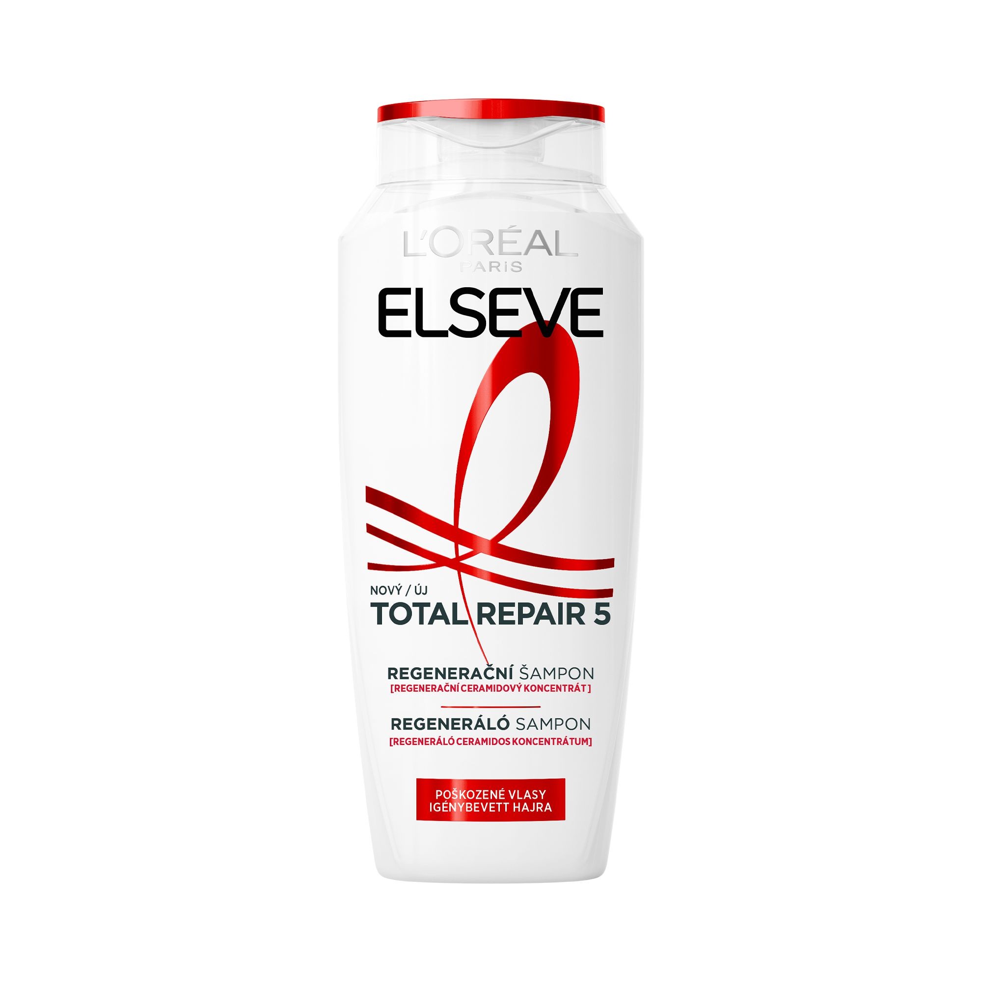 Drogerie a kosmetika - L'Oréal Paris Elseve Total Repair 5 regenerační šampon na poškozené vlasy 250 ml