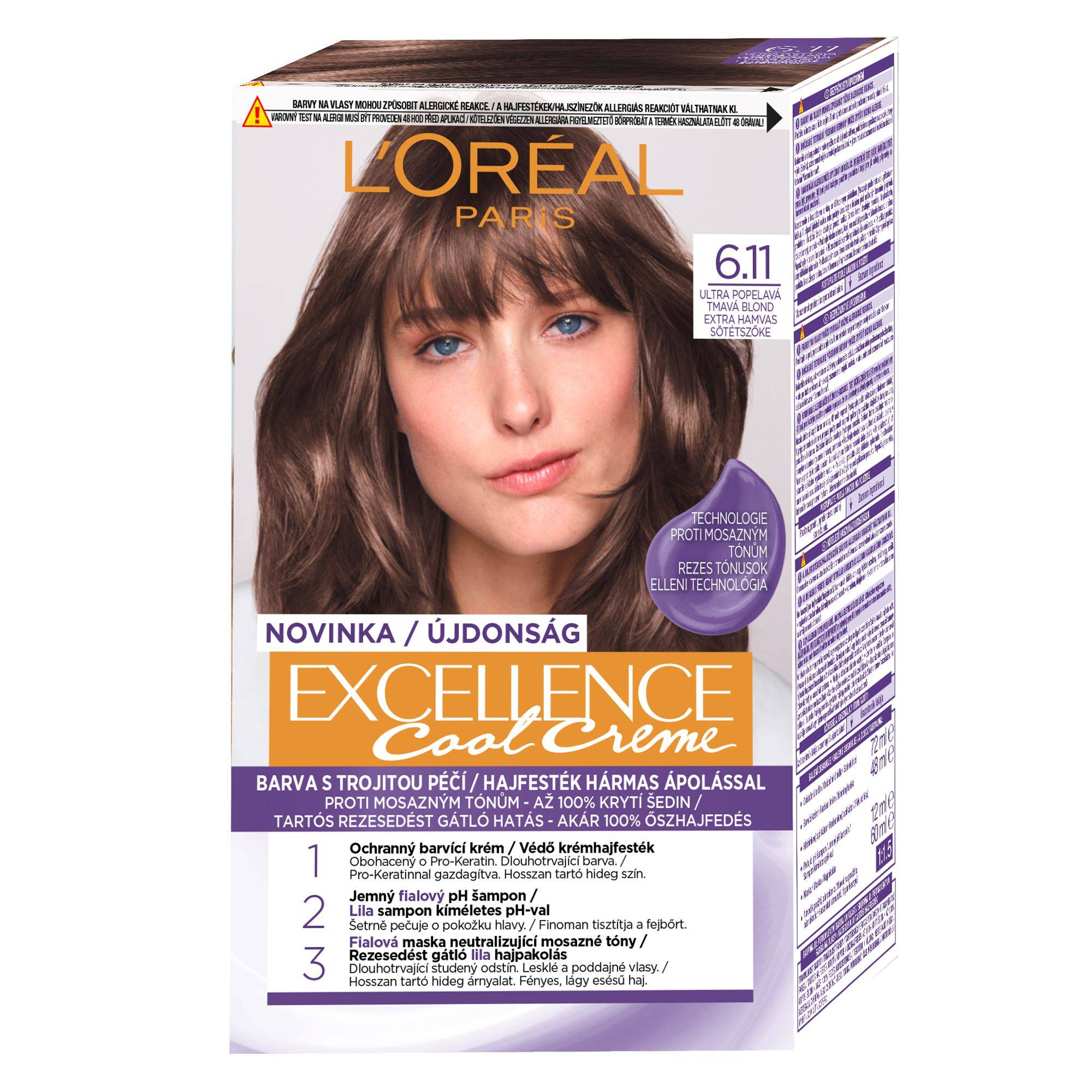 Drogerie a kosmetika - L'Oréal Paris Excellence Cool 6.11