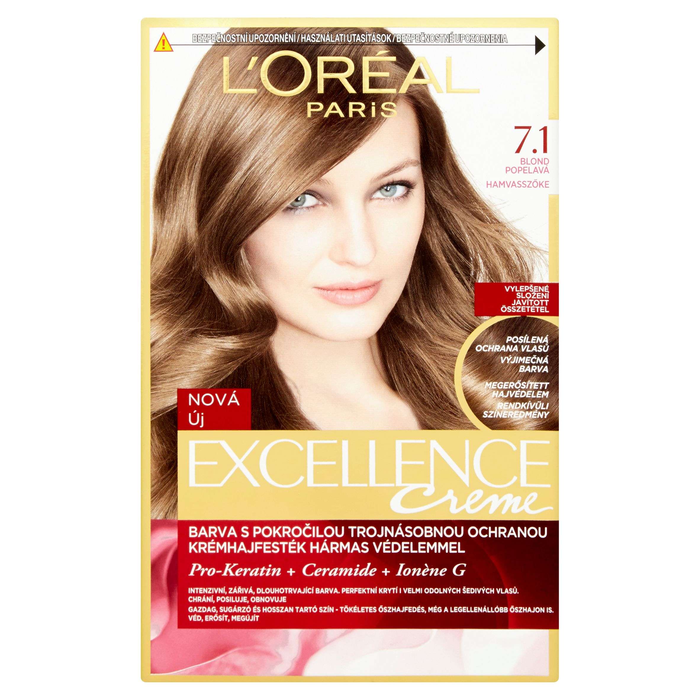 Drogerie a kosmetika - L'Oréal Paris Excellence Creme blond popelavá 7.1