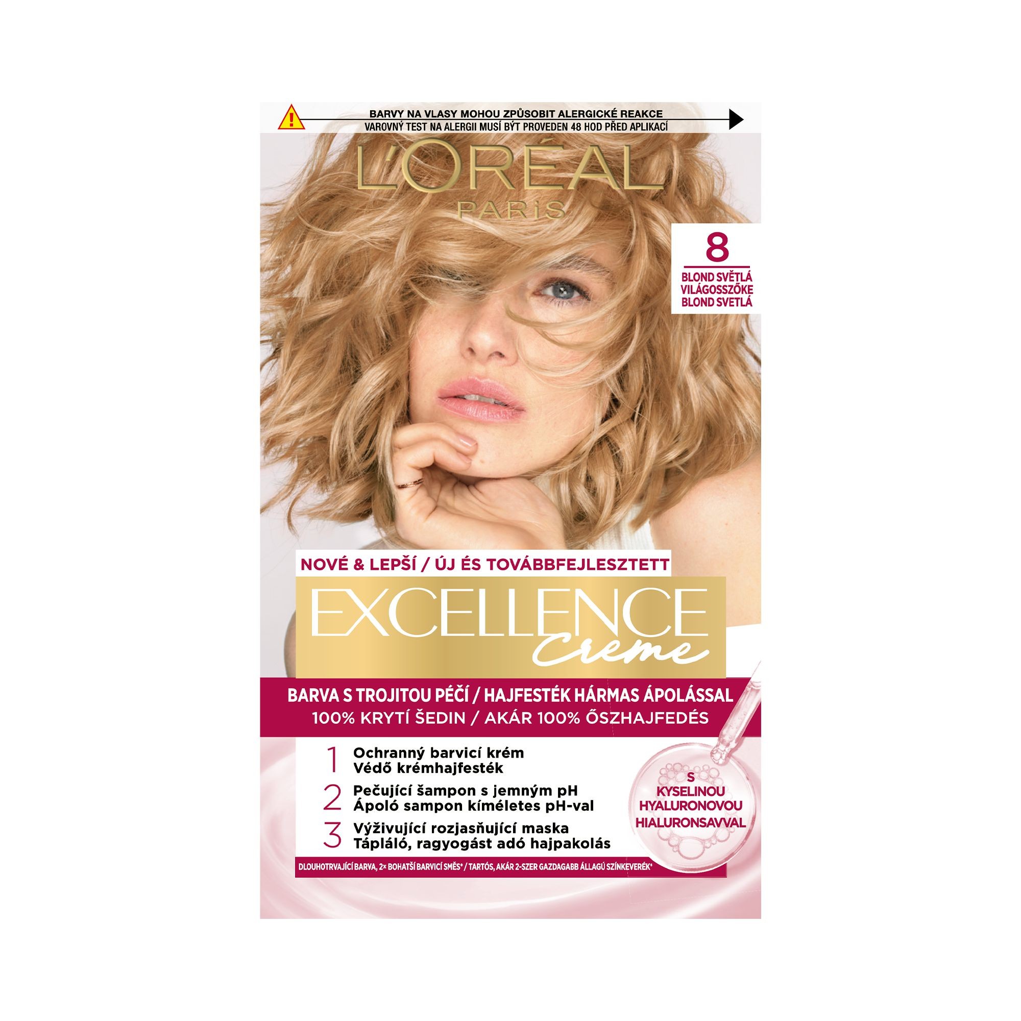 Drogerie a kosmetika - L'Oréal Paris Excellence Creme blond světlá 8
