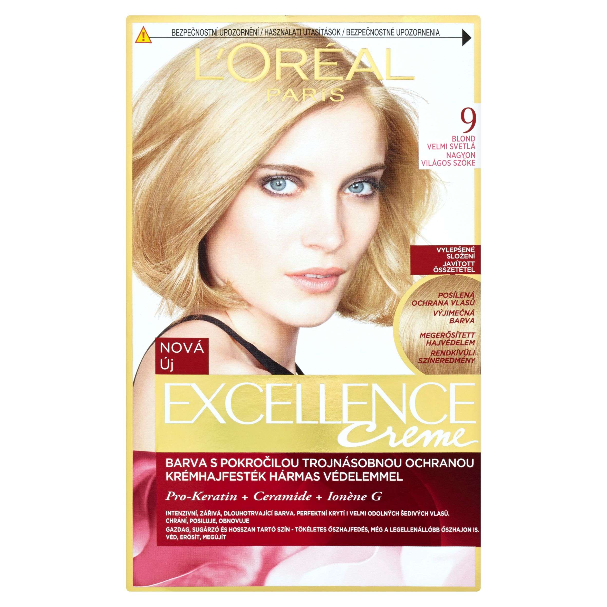 Drogerie a kosmetika - L'Oréal Paris Excellence Creme blond velmi světlá 9