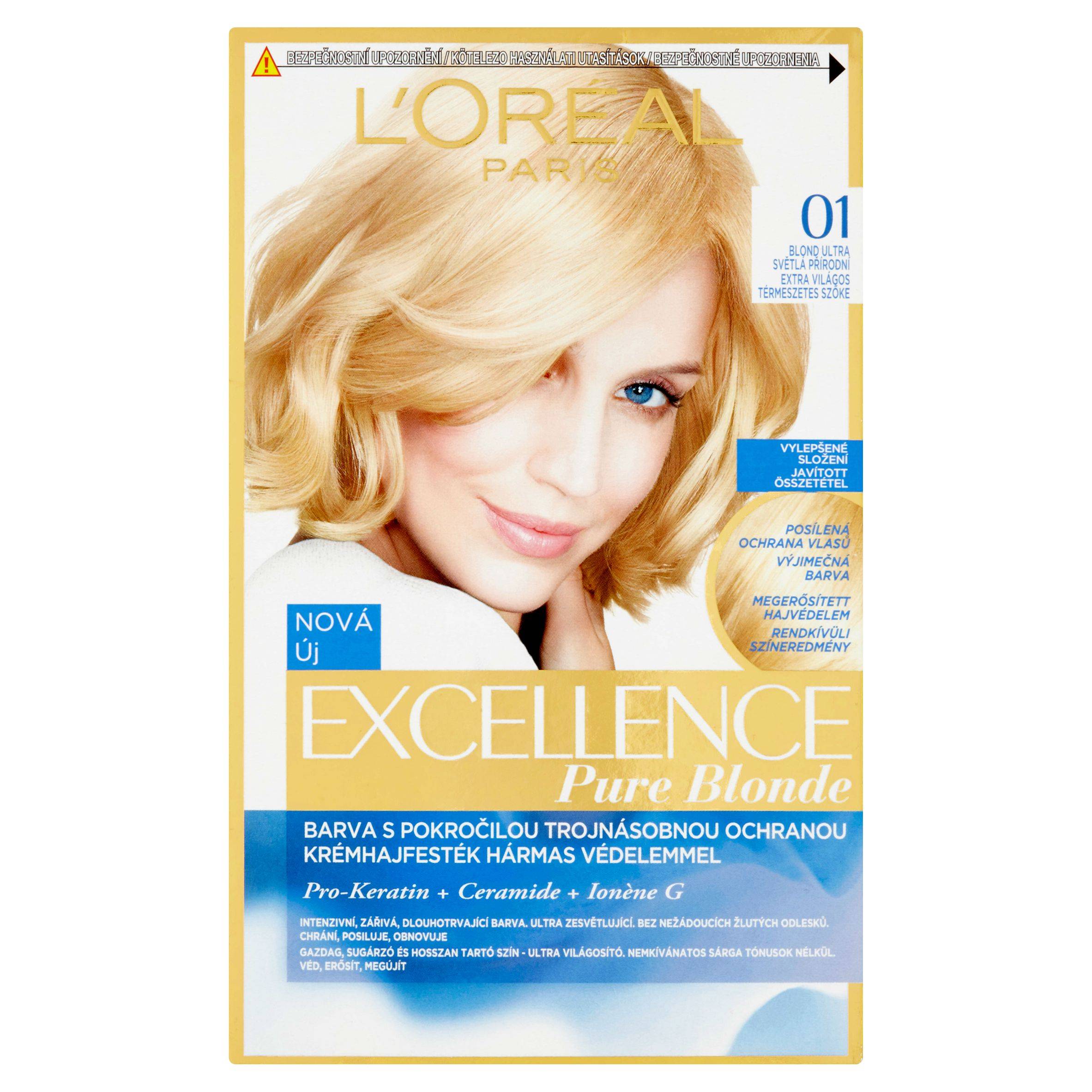 Drogerie a kosmetika - L'Oréal Paris Excellence Pure Blonde blond ultra světlá přírodní 01