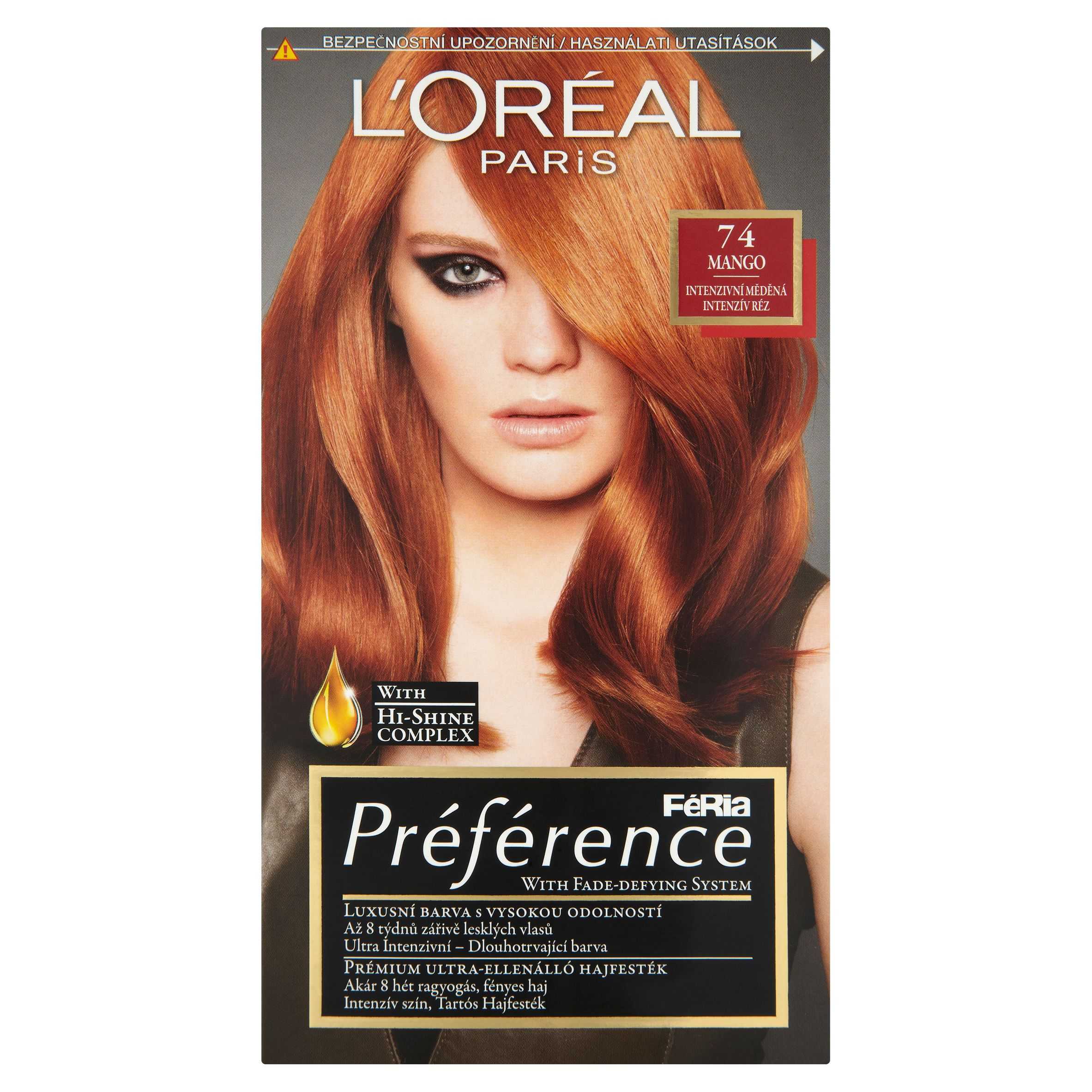 Drogerie a kosmetika - L'Oréal Paris Féria Préférence Mango intenzivní měděná 74 168 ml