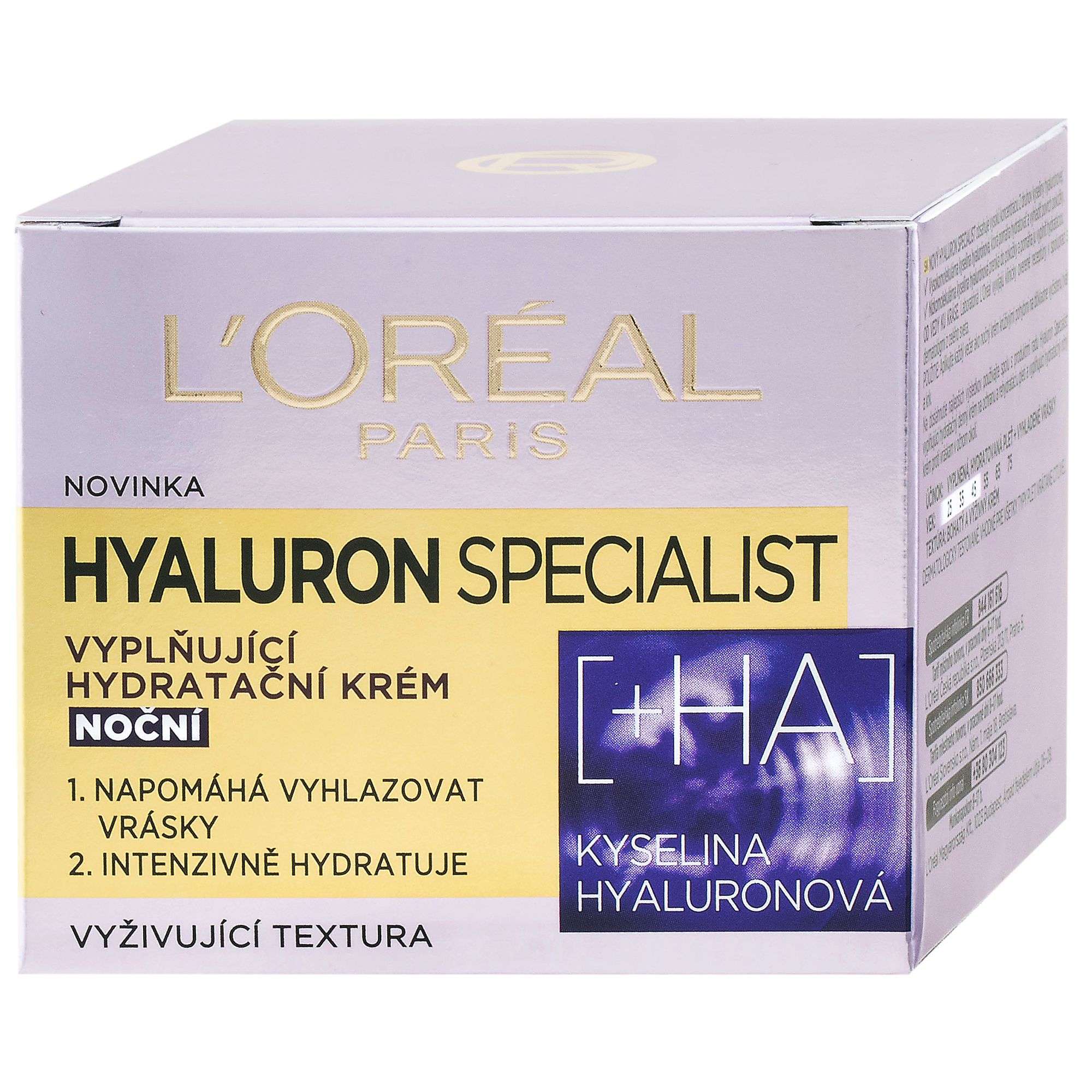 Drogerie a kosmetika - L'Oréal Paris Hyaluron Specialist noční hydratační krém s kyselinou hyaluronovou