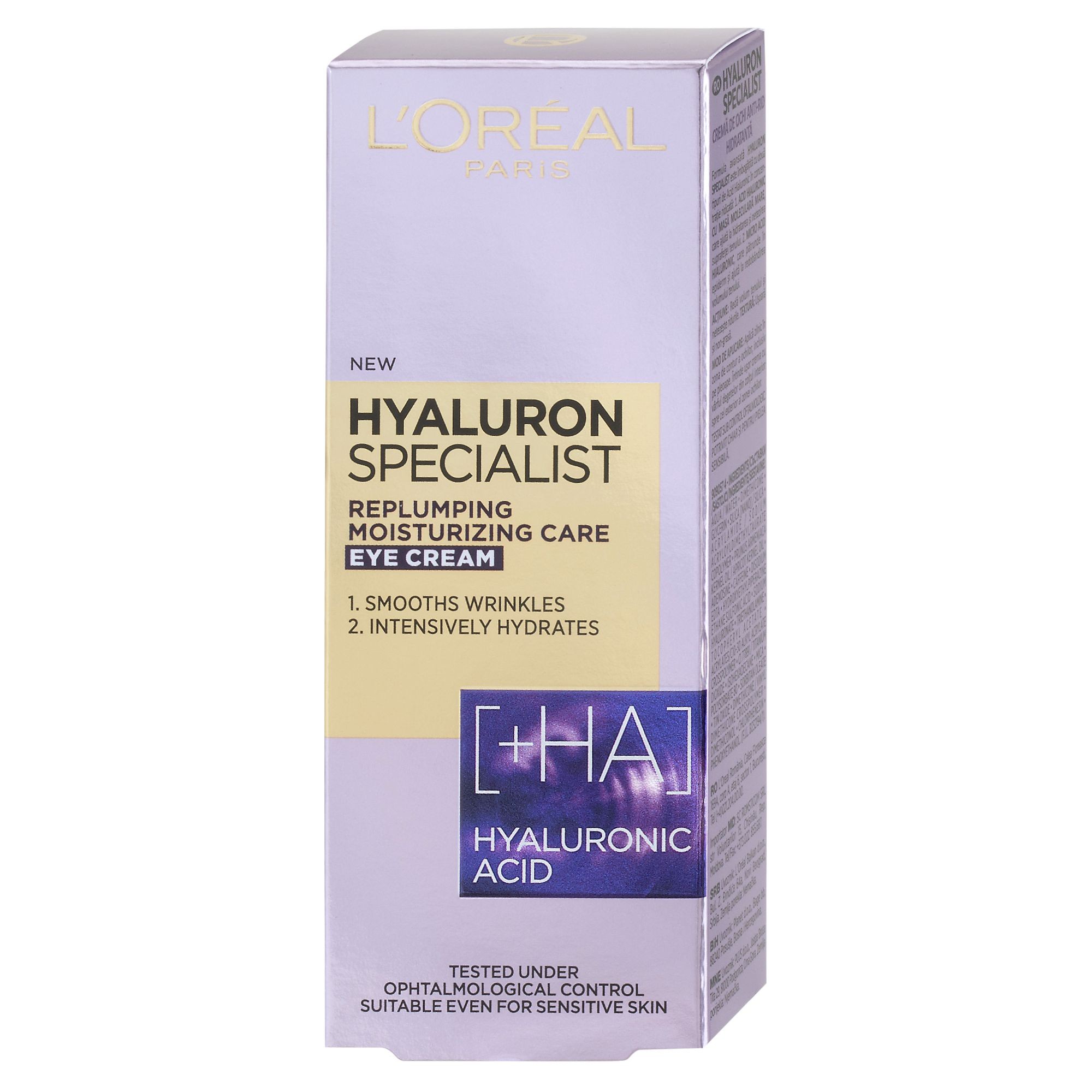Drogerie a kosmetika - L'Oréal Paris Hyaluron Specialist oční hydratační krém s kyselinou hyaluronovou 15ml