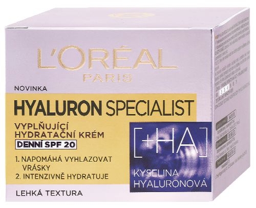 Drogerie a kosmetika - L'Oréal Paris Hyaluron Specialist Vyplňující hydratační krém Denní SPF20 50ml