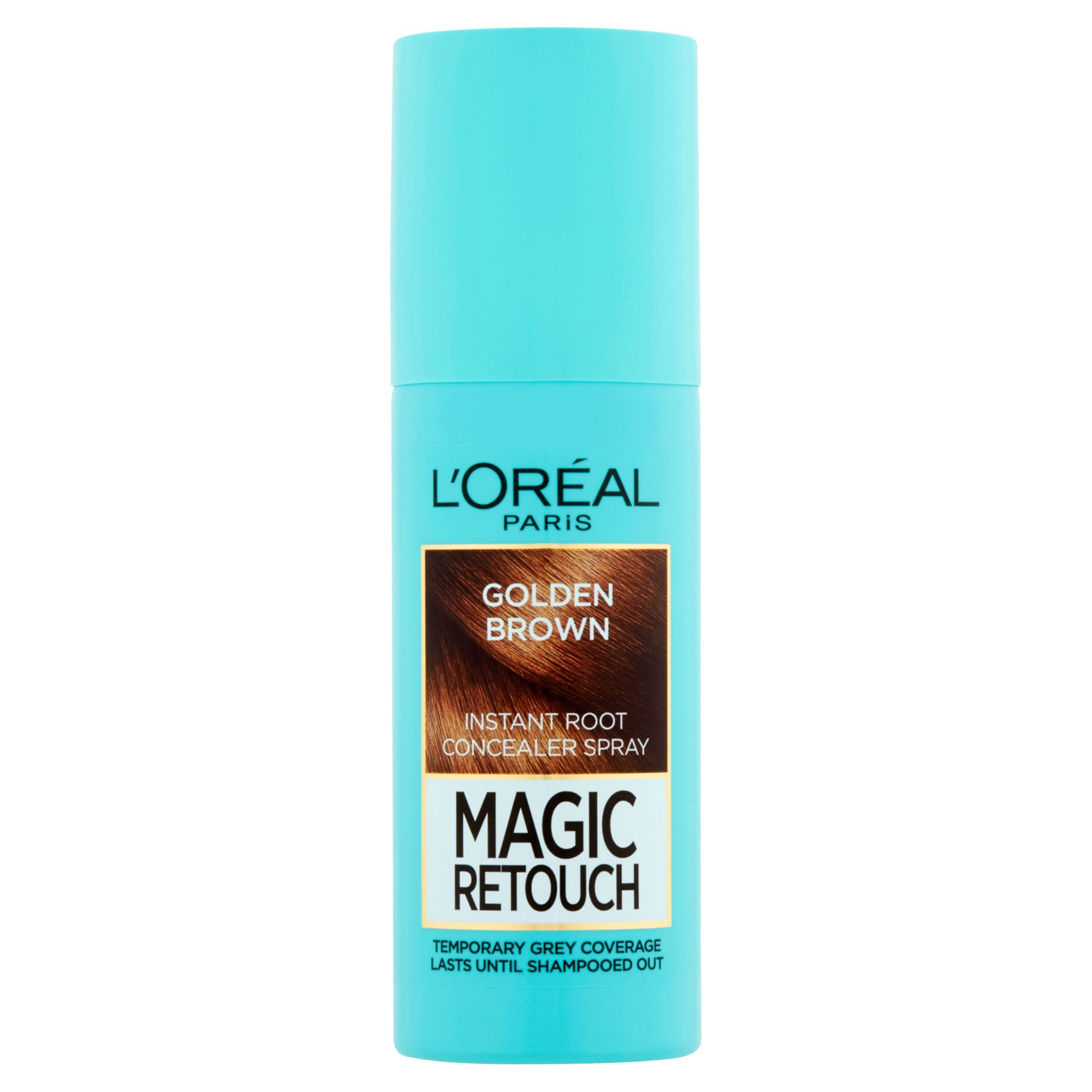 Drogerie a kosmetika - L'Oréal Paris Magic Retouch Sprej pro okamžité zakrytí odrostů oříškově hnědá 75 ml