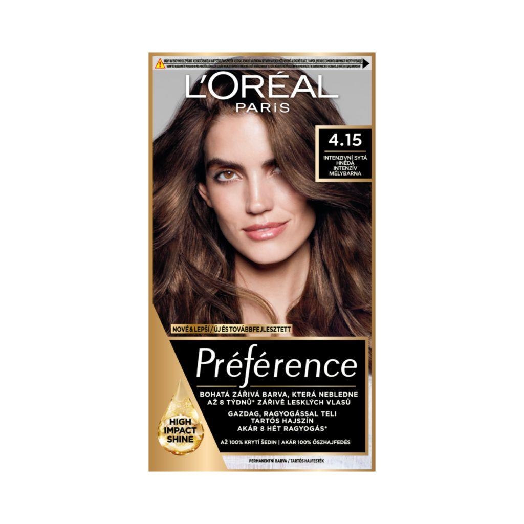 Drogerie a kosmetika - L'Oréal Paris Récital Préférence Caracas intenzivní ledově čokoládová 4.15/M1 174 ml
