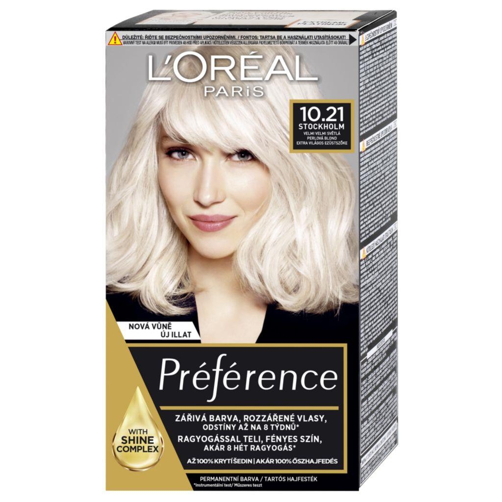 Drogerie a kosmetika - L'Oréal Préference 10.21 Velmi světlá perlová blond