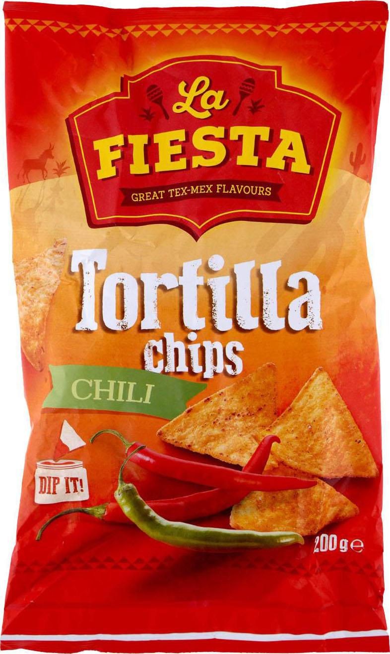 Trvanlivé potraviny - La Fiesta Tortilla Chips chilli 200 g