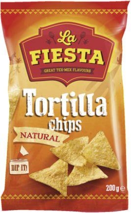 Trvanlivé potraviny - La Fiesta Tortilla Chips slané 200 g