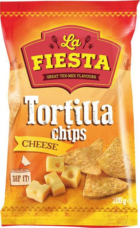 Trvanlivé potraviny - La Fiesta Tortilla Chips sýrové 200 g