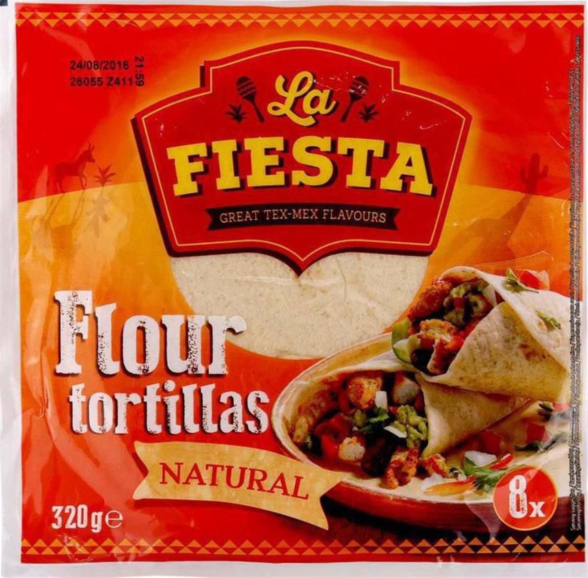 Trvanlivé potraviny - La Fiesta Tortilla Wrap 20cm pšeničná 8ks 320 g
