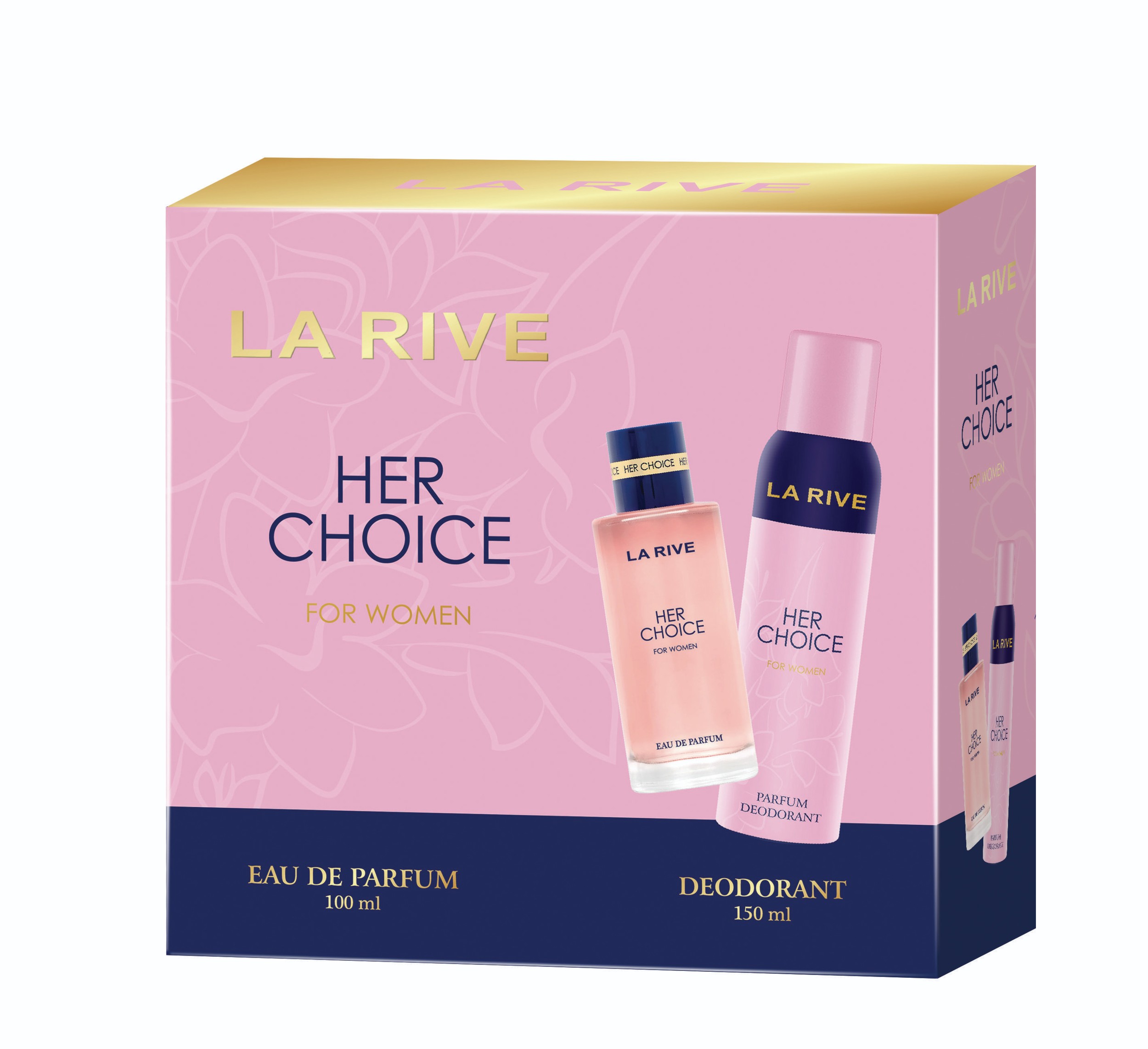 Drogerie a kosmetika - La Rive Her Choice dárkový set EDP 100 ml + DEO 150 ml