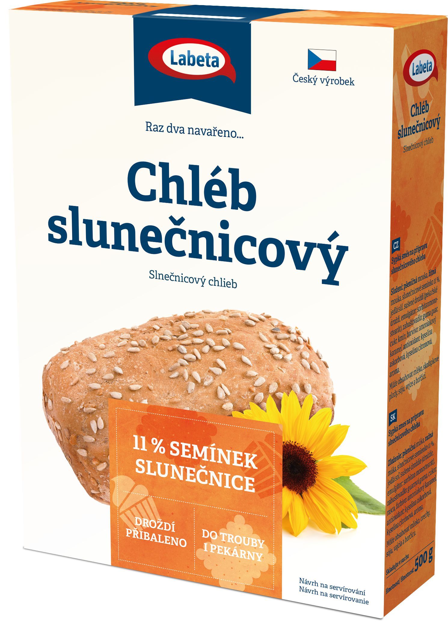 Trvanlivé potraviny - Labeta Chléb slunečnicový 500 g