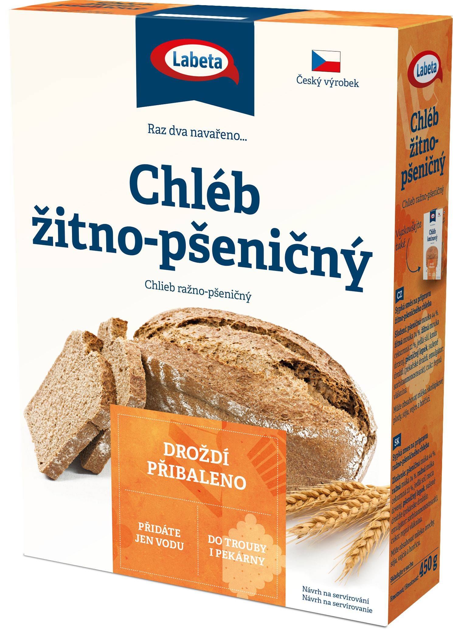 Trvanlivé potraviny - Labeta Chléb žitno-pšeničný 450 g