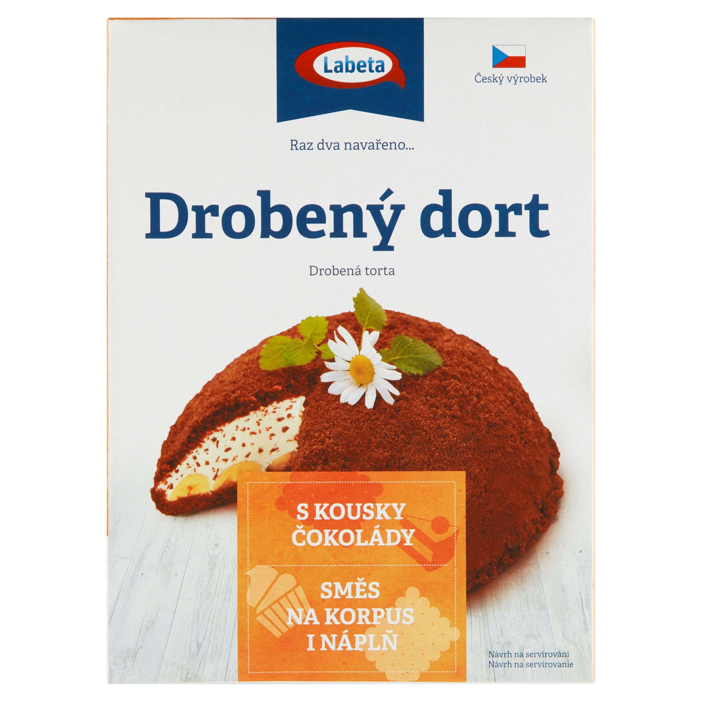 Trvanlivé potraviny - Labeta Drobený dort s kousky čokolády 410g