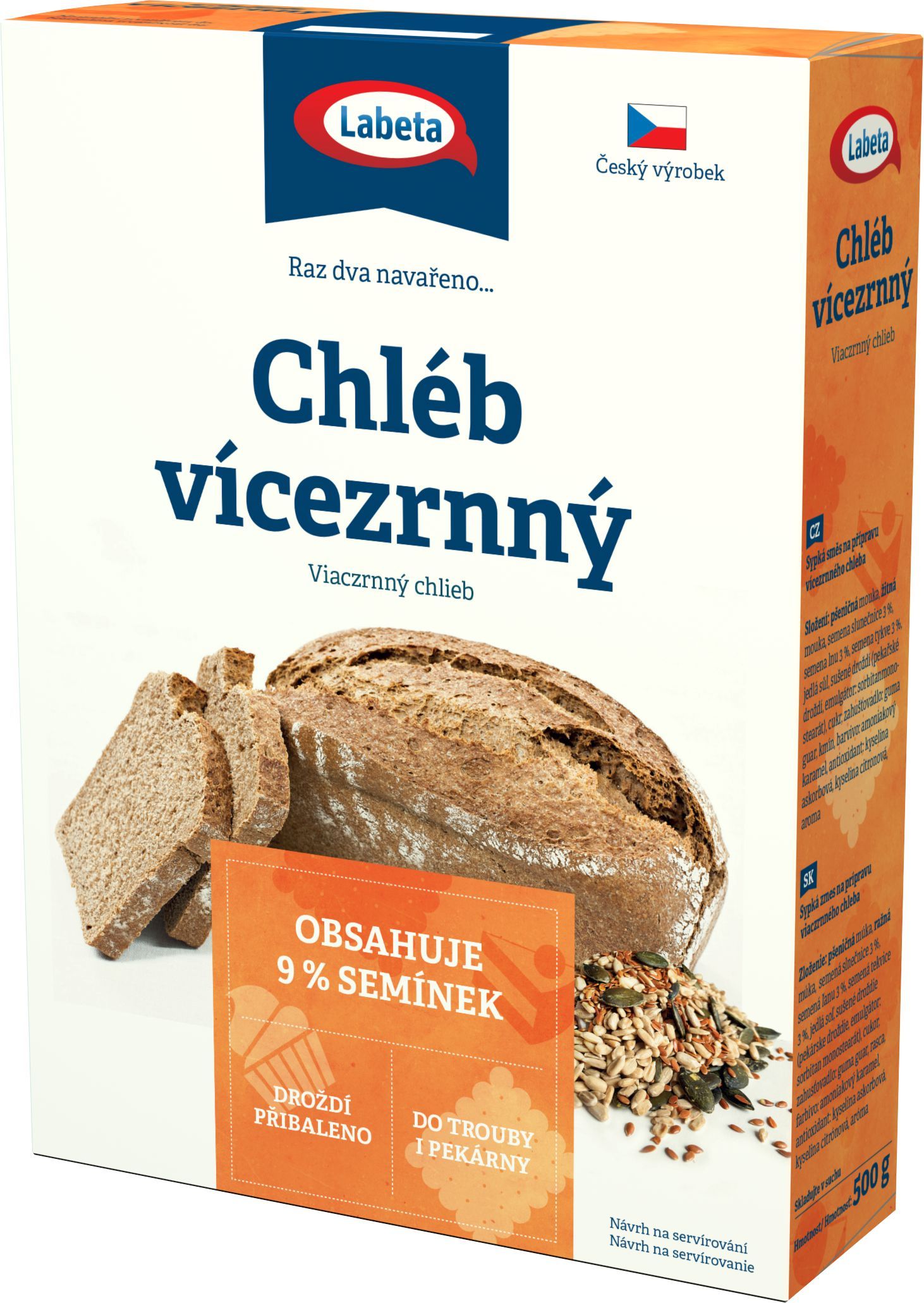 Trvanlivé potraviny - Labeta Vícezrnný chléb sypká směs 500 g