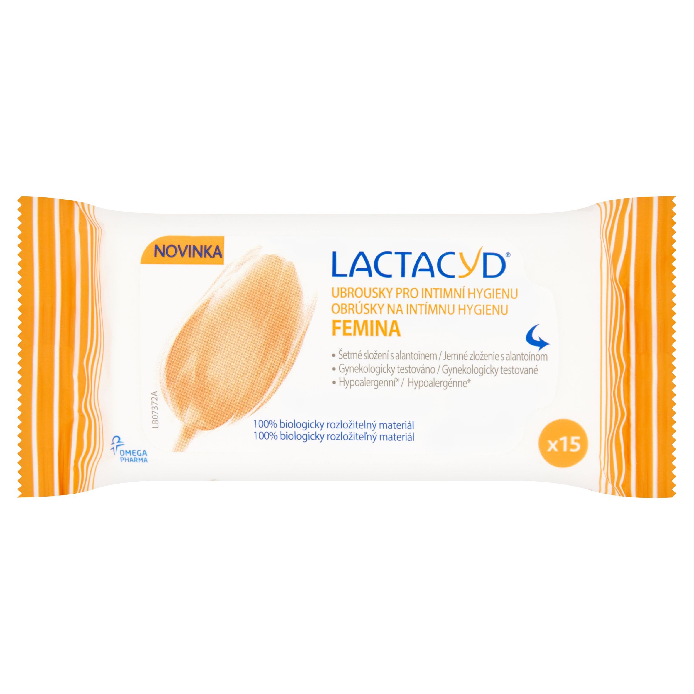 Drogerie a kosmetika - Lactacyd Ubrousky pro intimní hygienu femina 15 ks