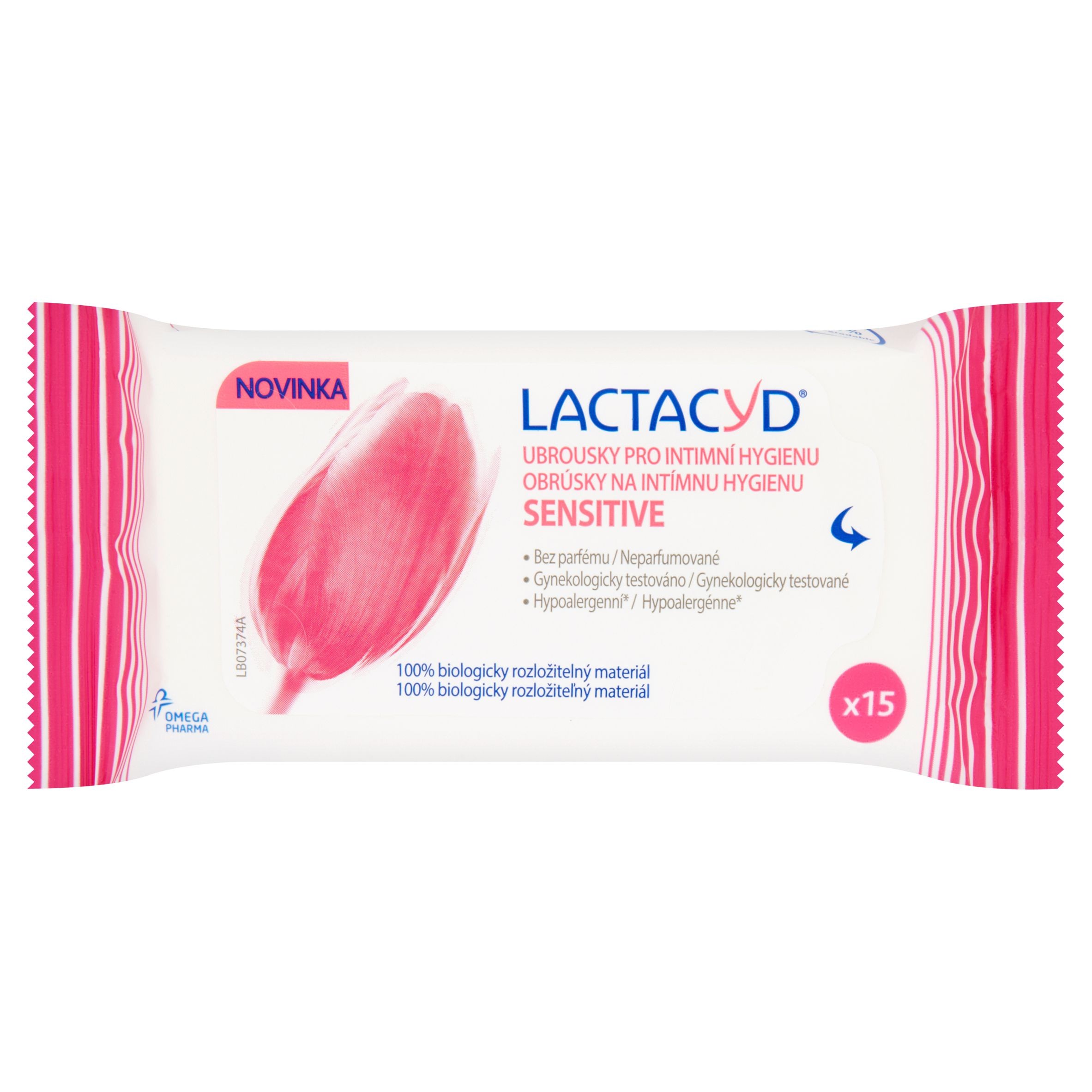 Drogerie a kosmetika - Lactacyd Ubrousky pro intimní hygienu sensitive 15 ks