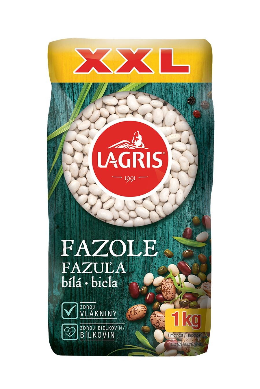 Trvanlivé potraviny - Lagris Fazole bílá malá XXL 1kg