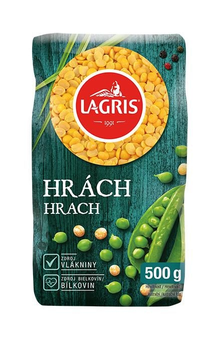 Trvanlivé potraviny - Lagris Hrách žlutý loupaný půlený 500 g