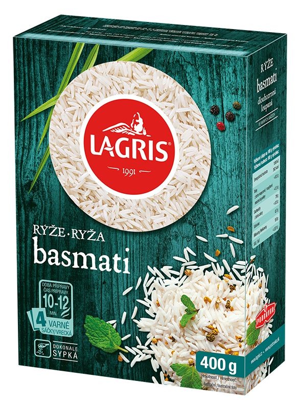 Trvanlivé potraviny - Lagris Rýže basmati varné sáčky 4x100g