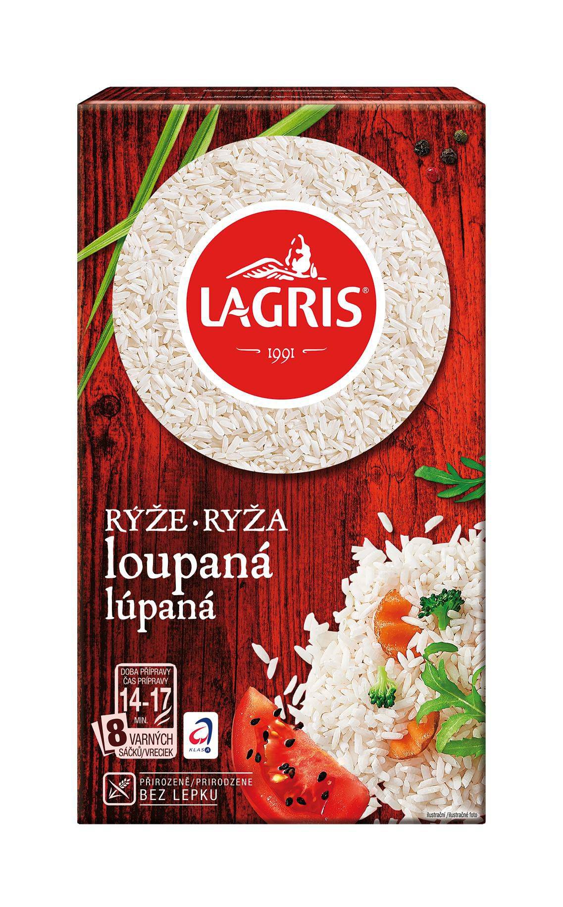 Trvanlivé potraviny - Lagris Rýže loupaná varné sáčky 8x100 g