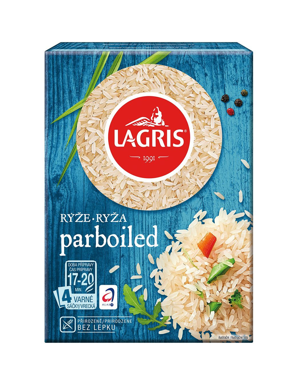 Trvanlivé potraviny - Lagris Rýže parboiled varné sáčky 4x100 g