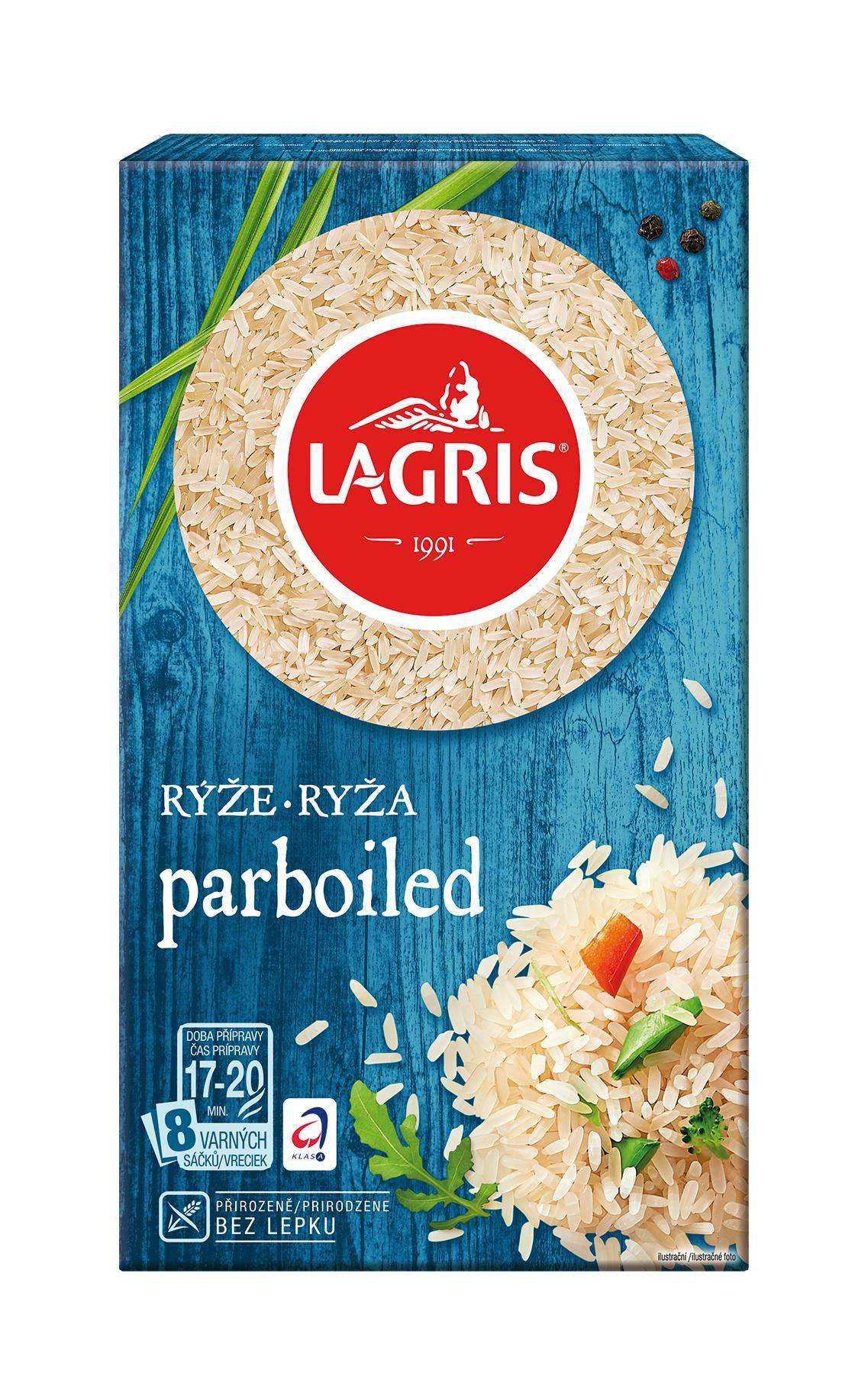 Trvanlivé potraviny - Lagris Rýže parboiled varné sáčky 800 g