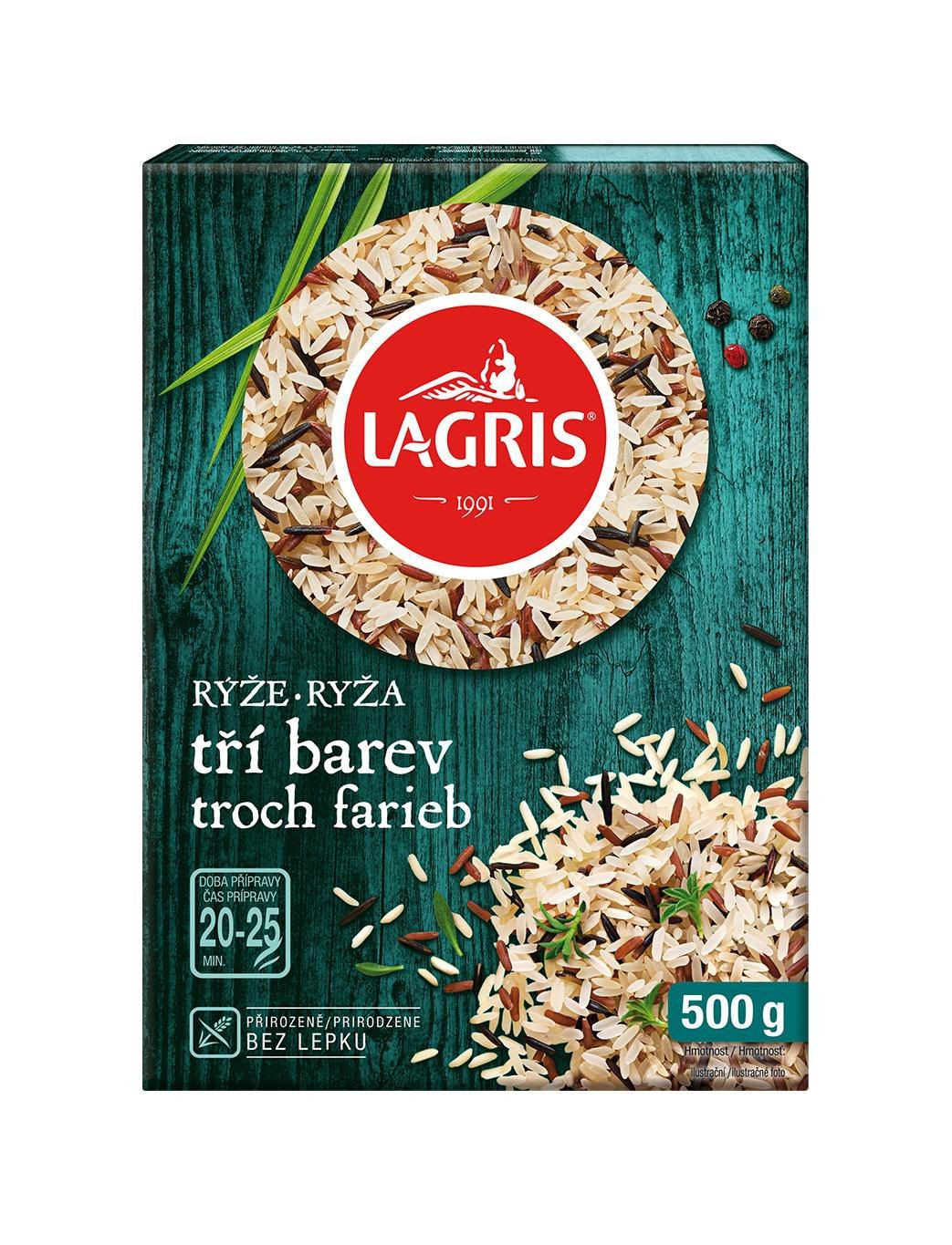 Trvanlivé potraviny - Lagris Rýže tří barev 500 g