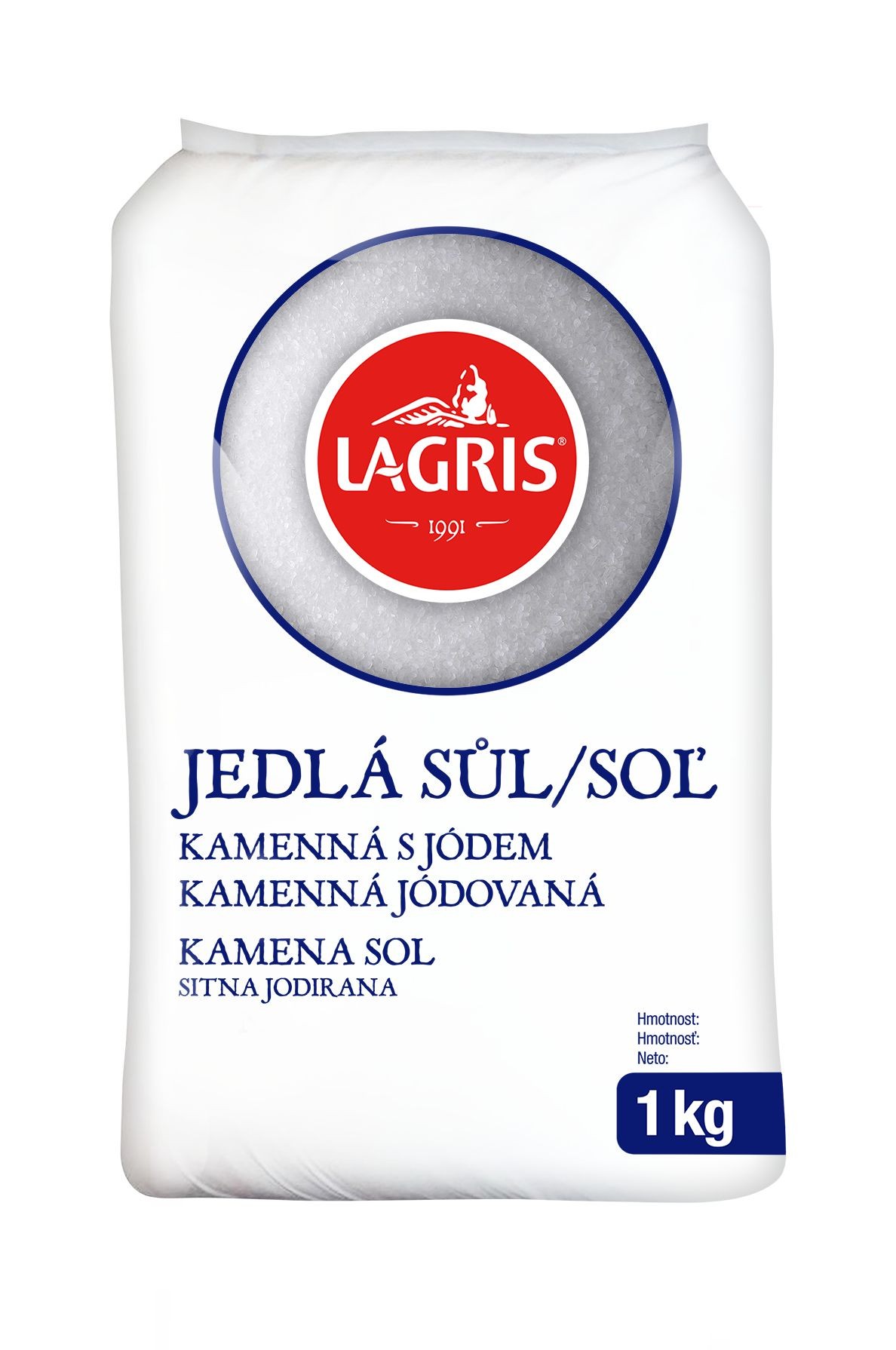 Trvanlivé potraviny - Lagris Sůl kamenná s jódem 1 kg