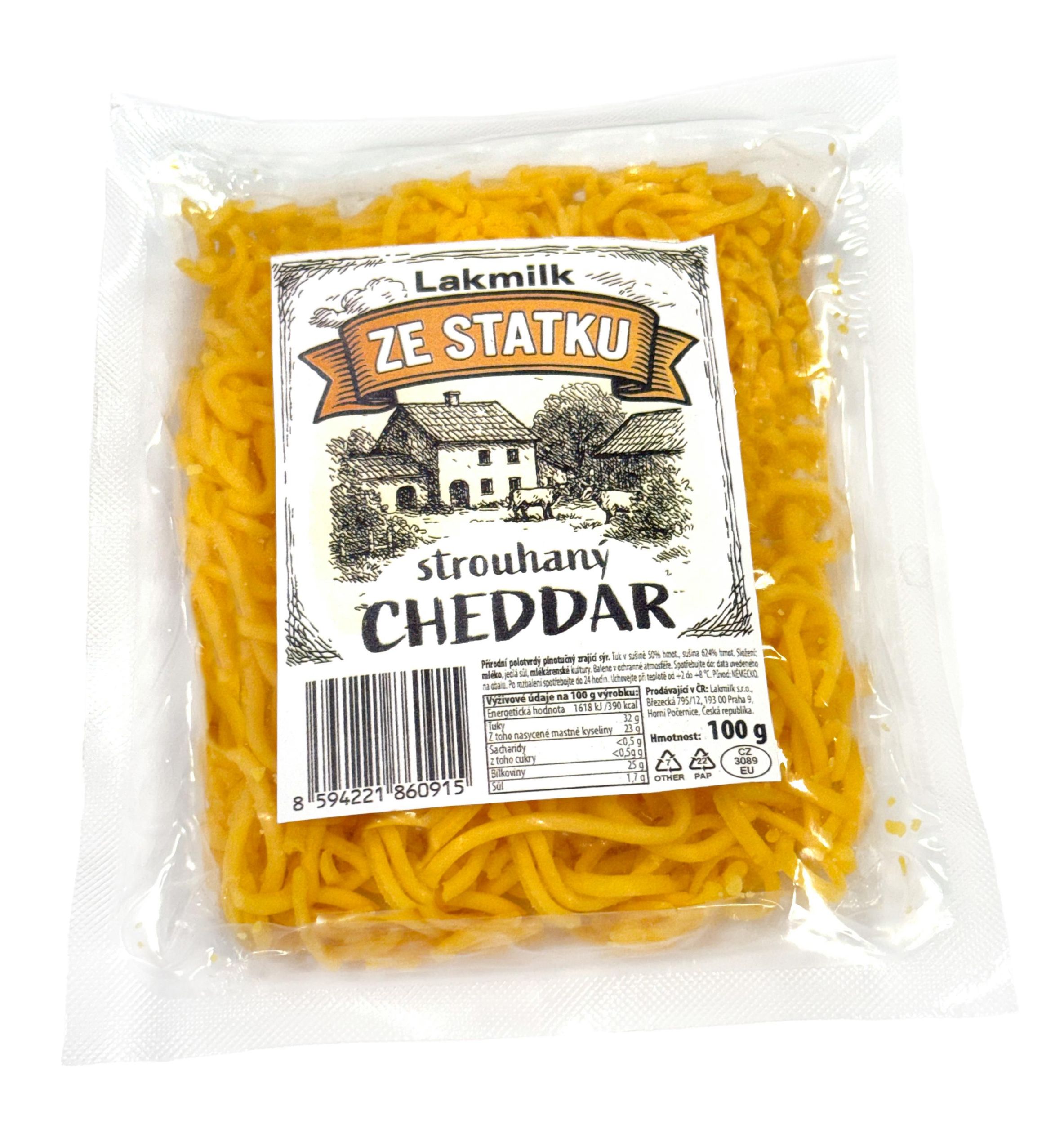 Mléčné a chlazené - Lakmilk - cheddar strouhaný 100g