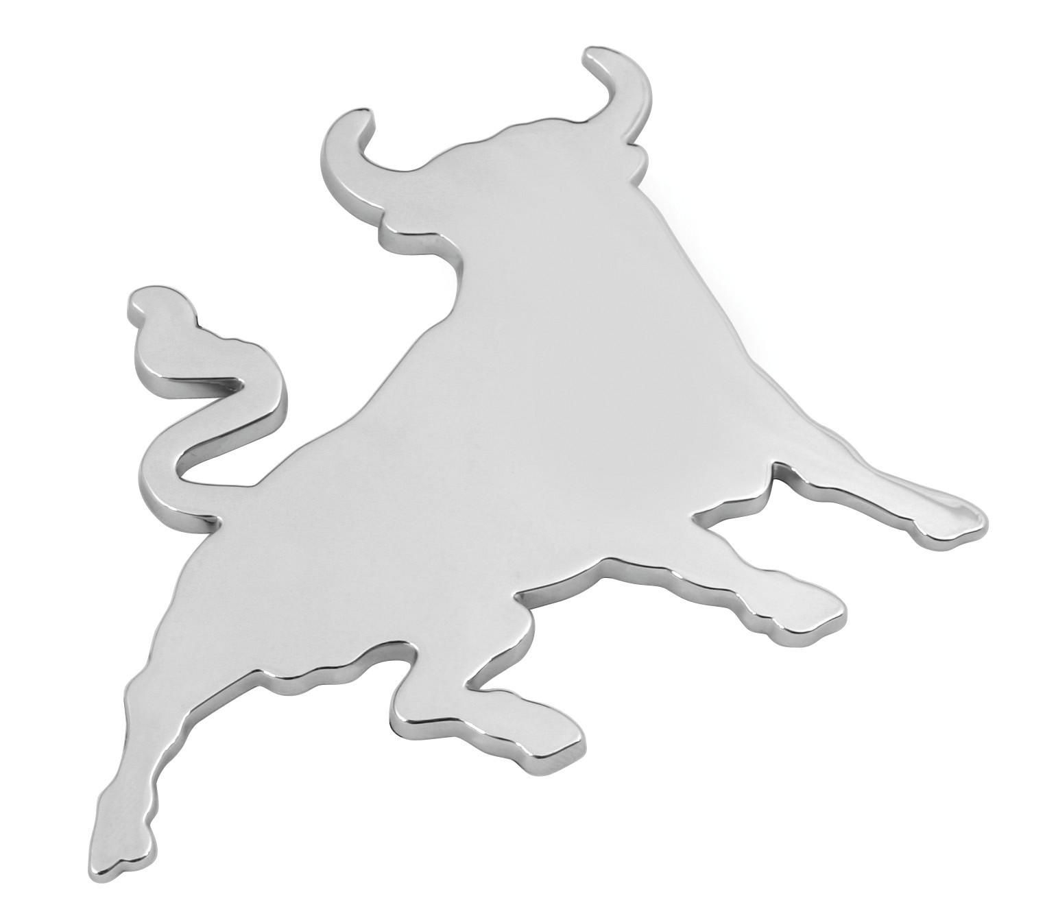 Auto-moto - Lampa Samolepka 3D chromová "BULL"