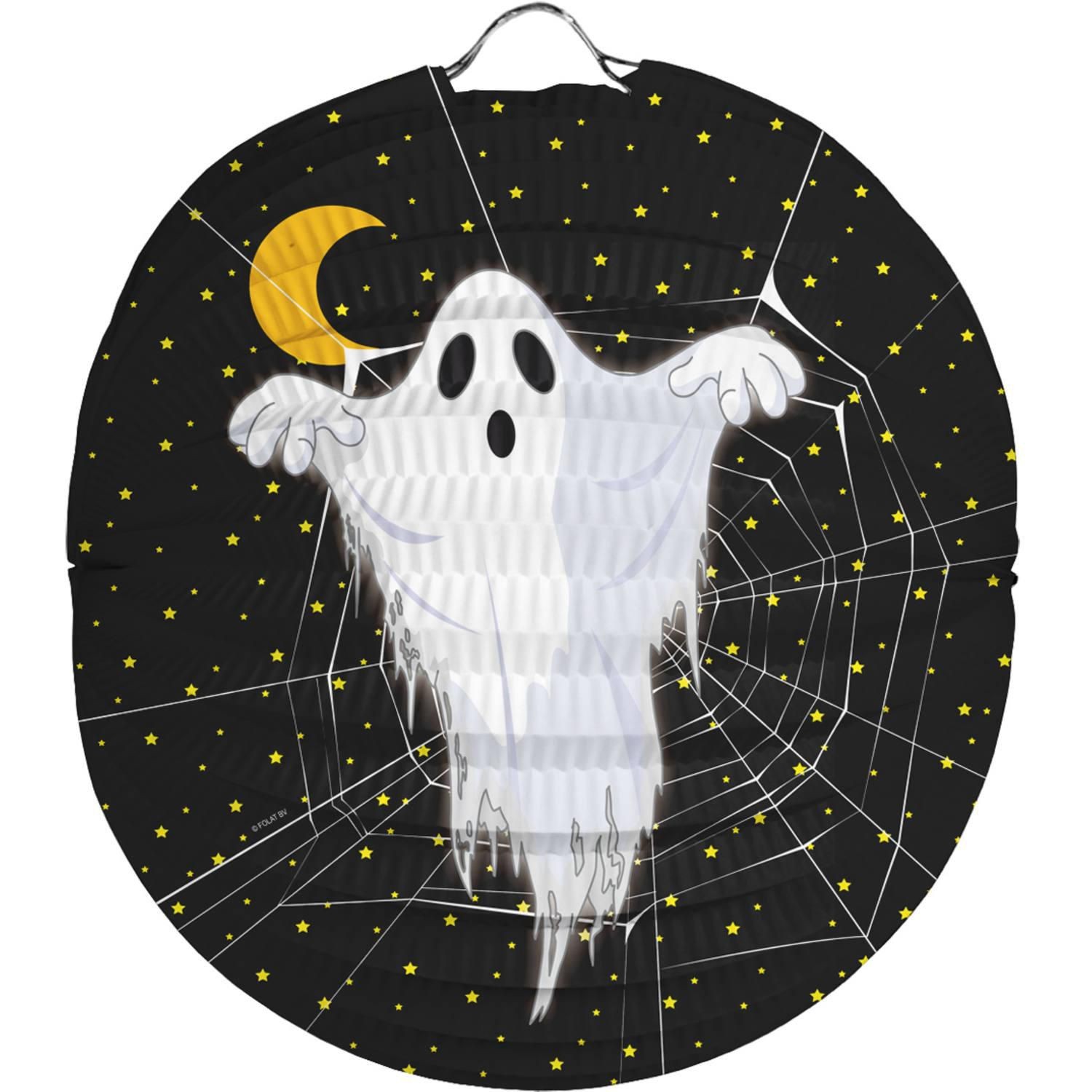 Domácnost a Zahrada - Lampión, kulatý 22cm, Halloween duch
