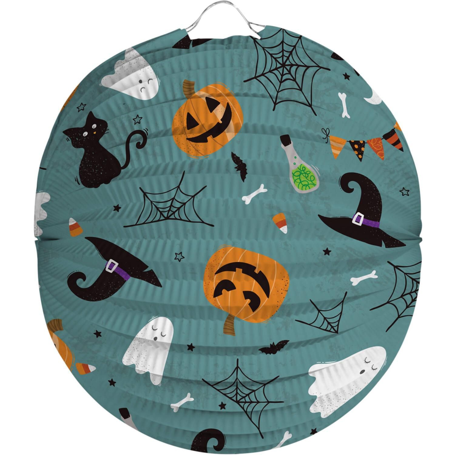 Lampión, kulatý 22cm, Halloween
