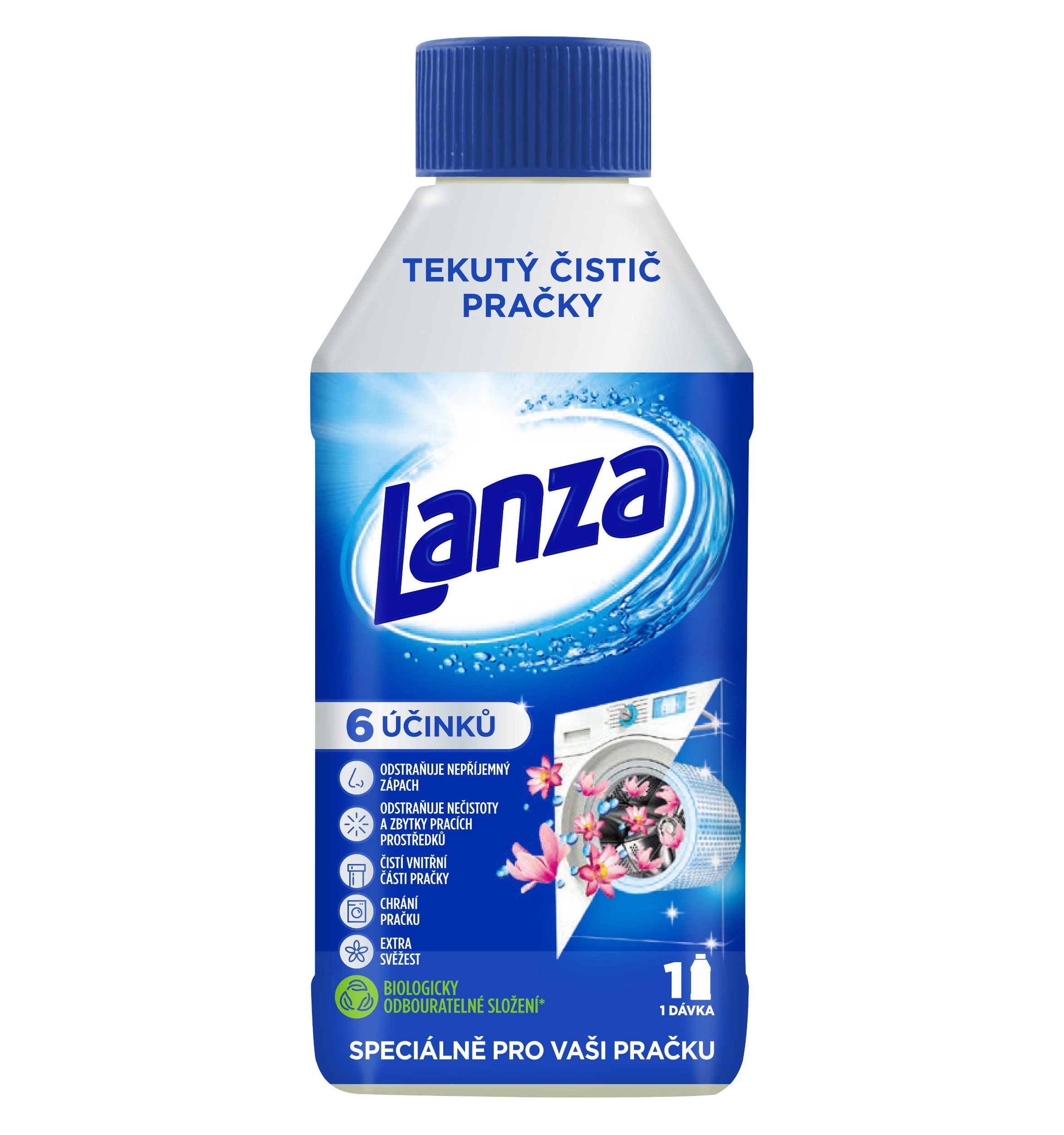 Drogerie a kosmetika - Lanza Original Tekutý čistič pračky 250 ml