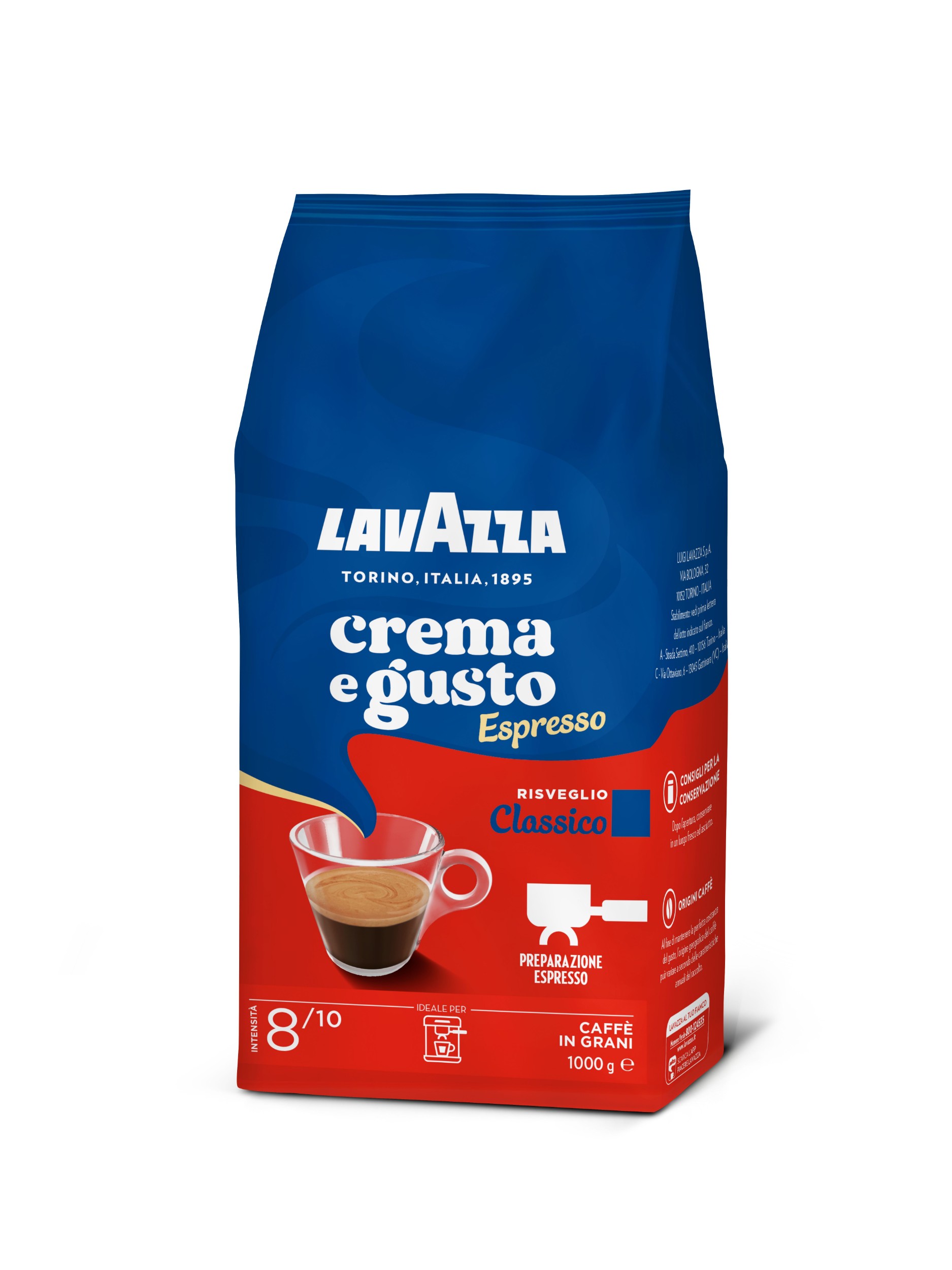 Nápoje - Lavazza Crema E Gusto Zrnková káva 1kg