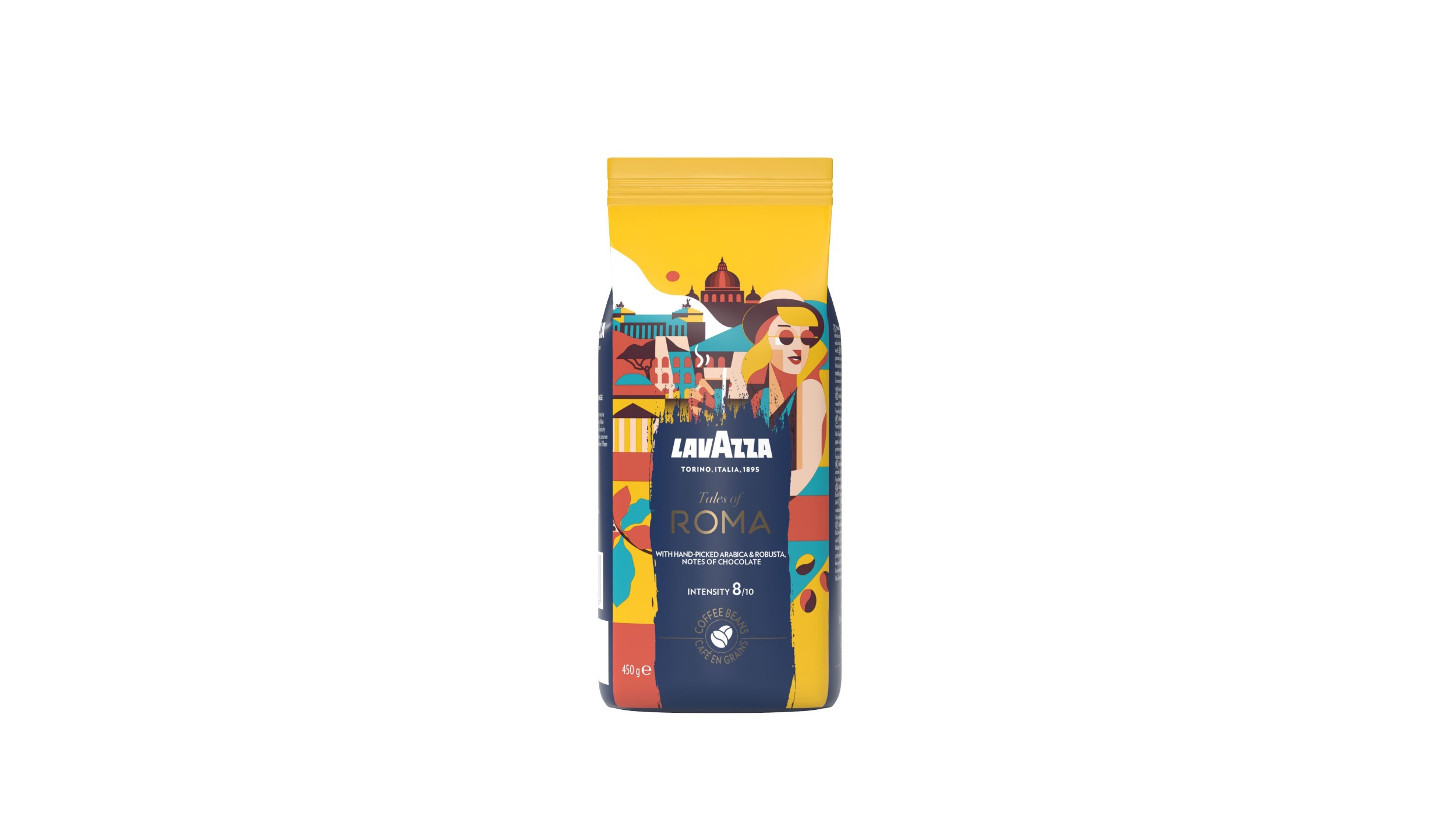 Nápoje - Lavazza Tales of Roma zrnková káva 450g